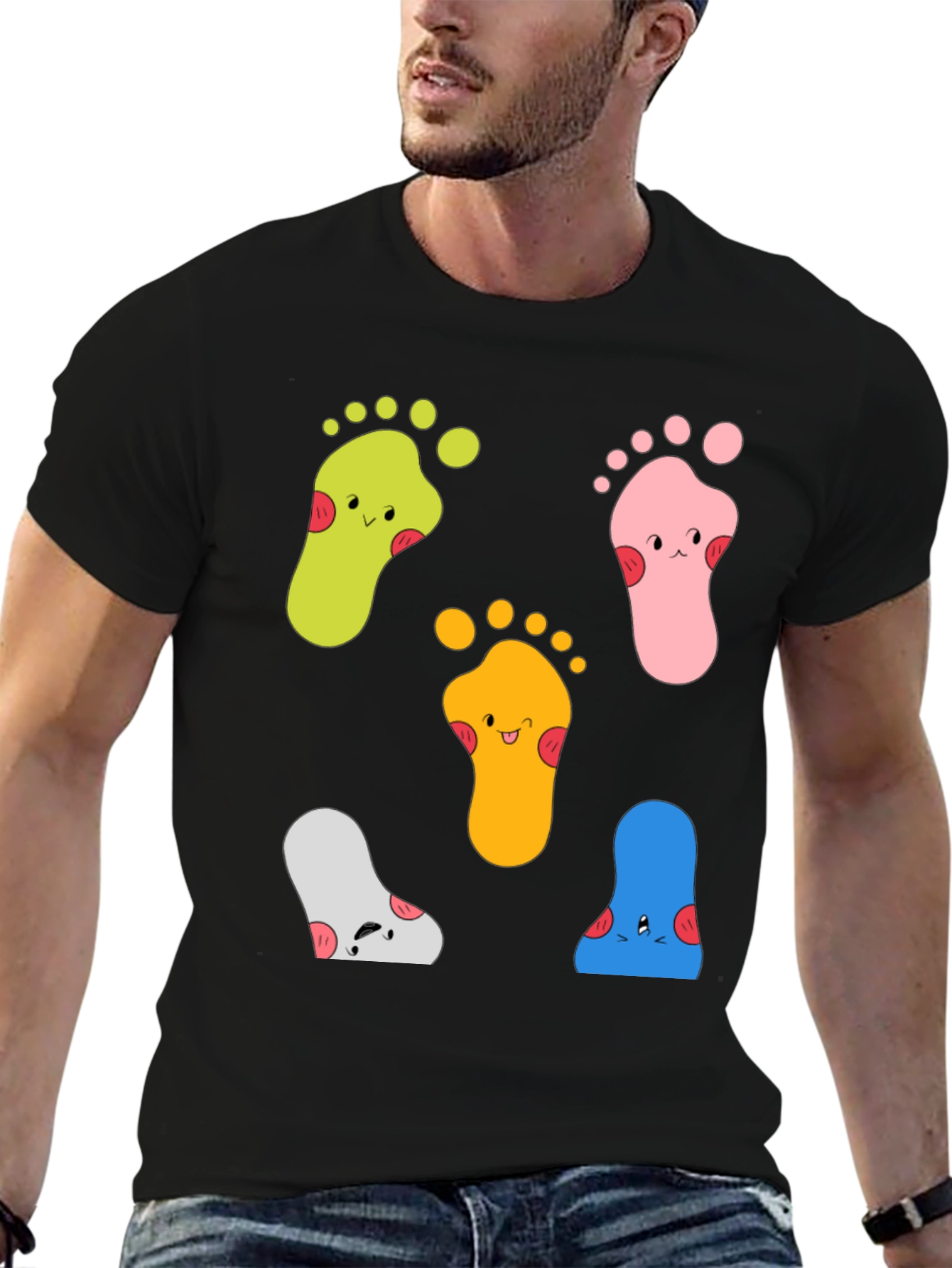 Funky Feet Graphic Tee - Unisex Cotton T-Shirt