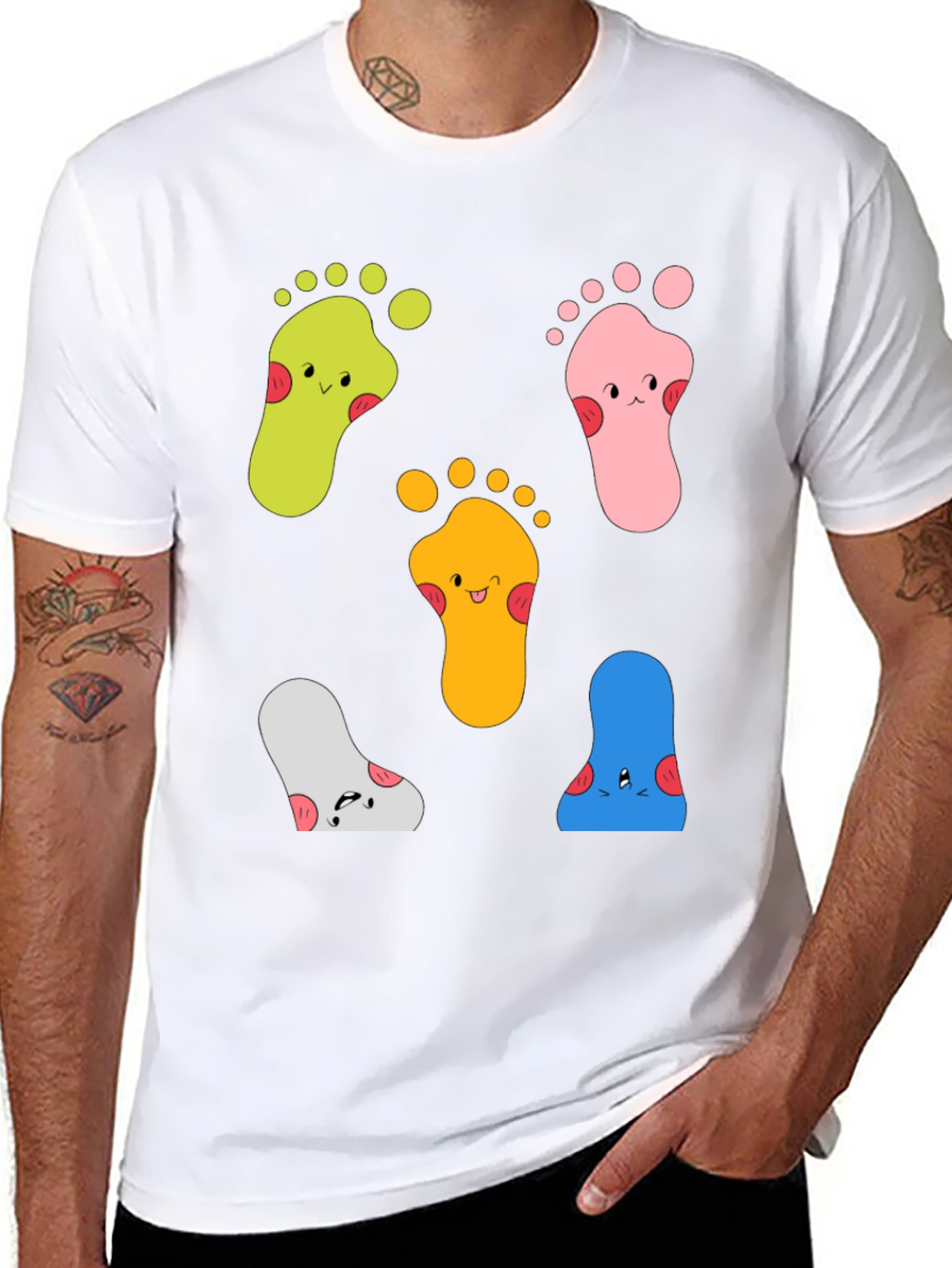 Funky Feet Graphic Tee - Unisex Cotton T-Shirt