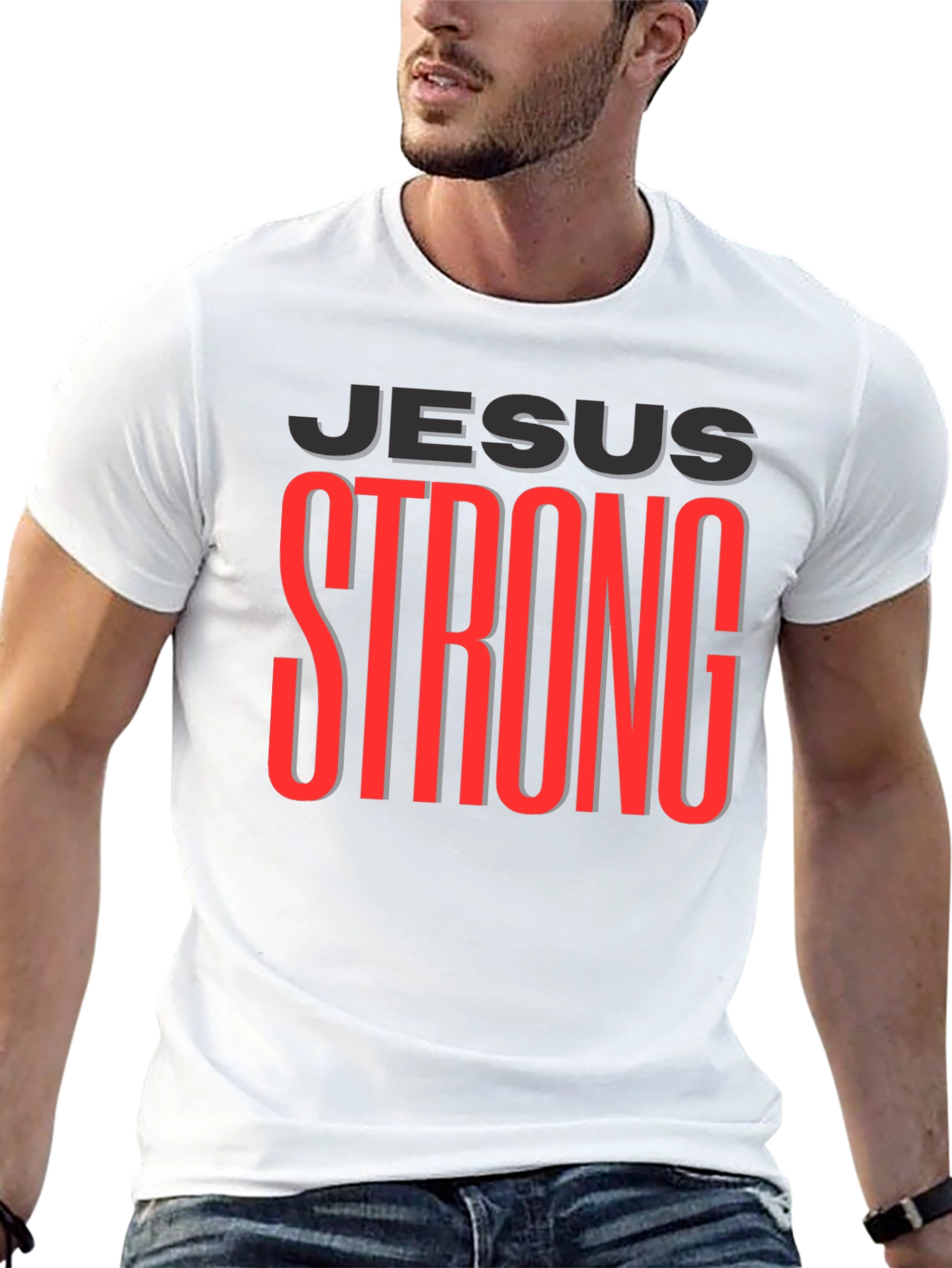 Jesus Strong Graphic T-Shirt - Christian Apparel