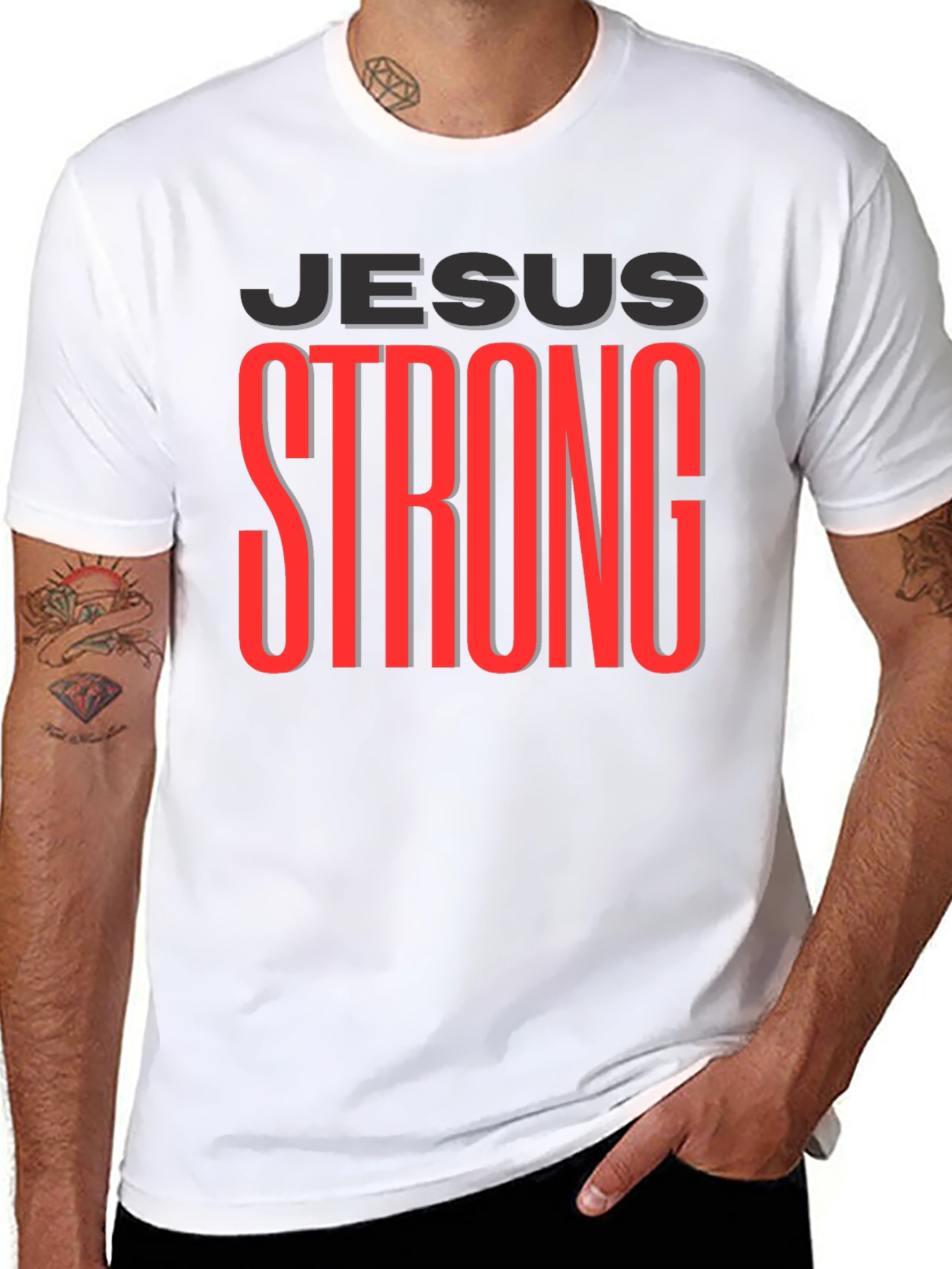 Jesus Strong Graphic T-Shirt - Christian Apparel