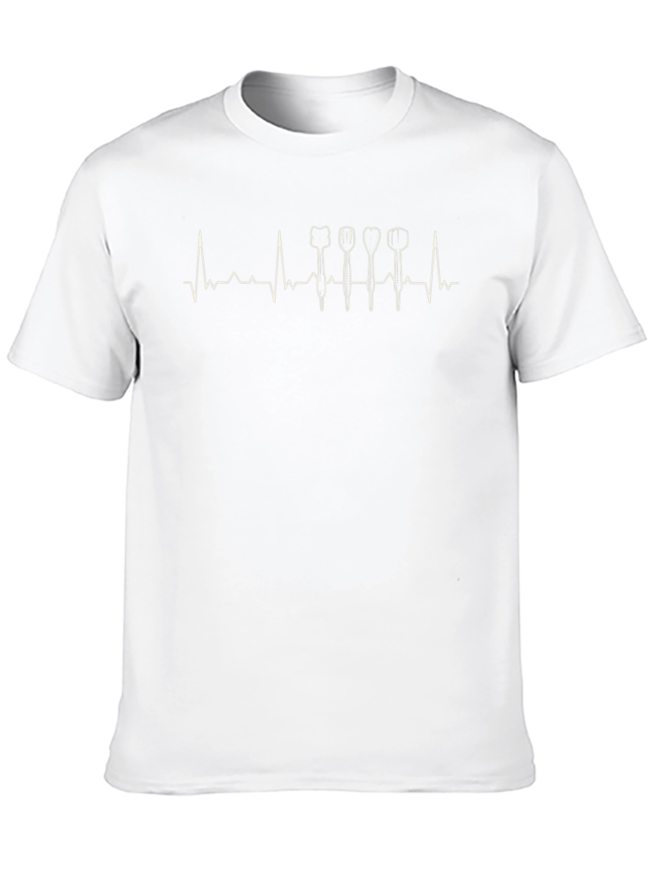 Darts Heartbeat Graphic Tee - Black Cotton