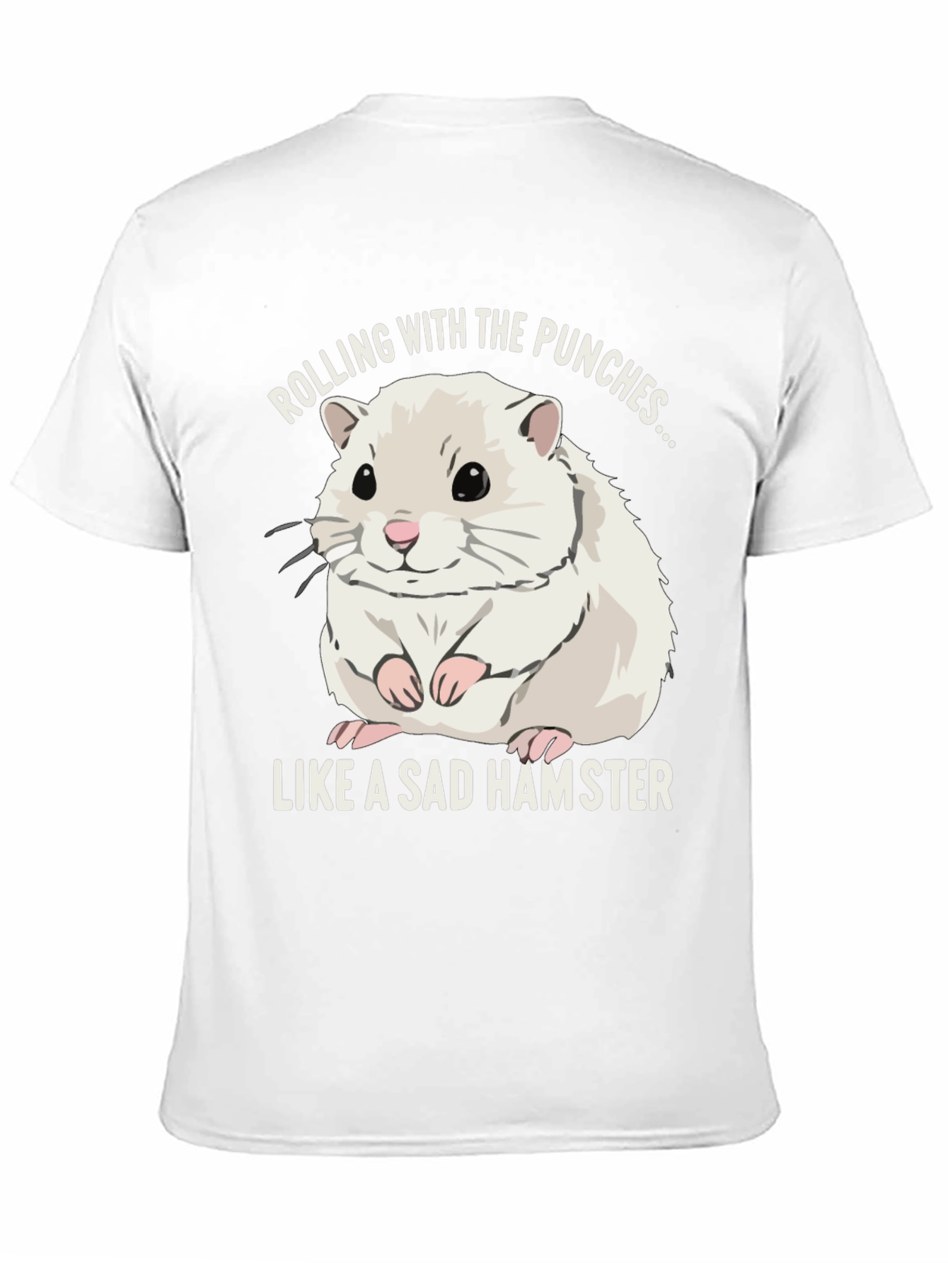 Sad Hamster Graphic T-Shirt - Rolling With The Punches