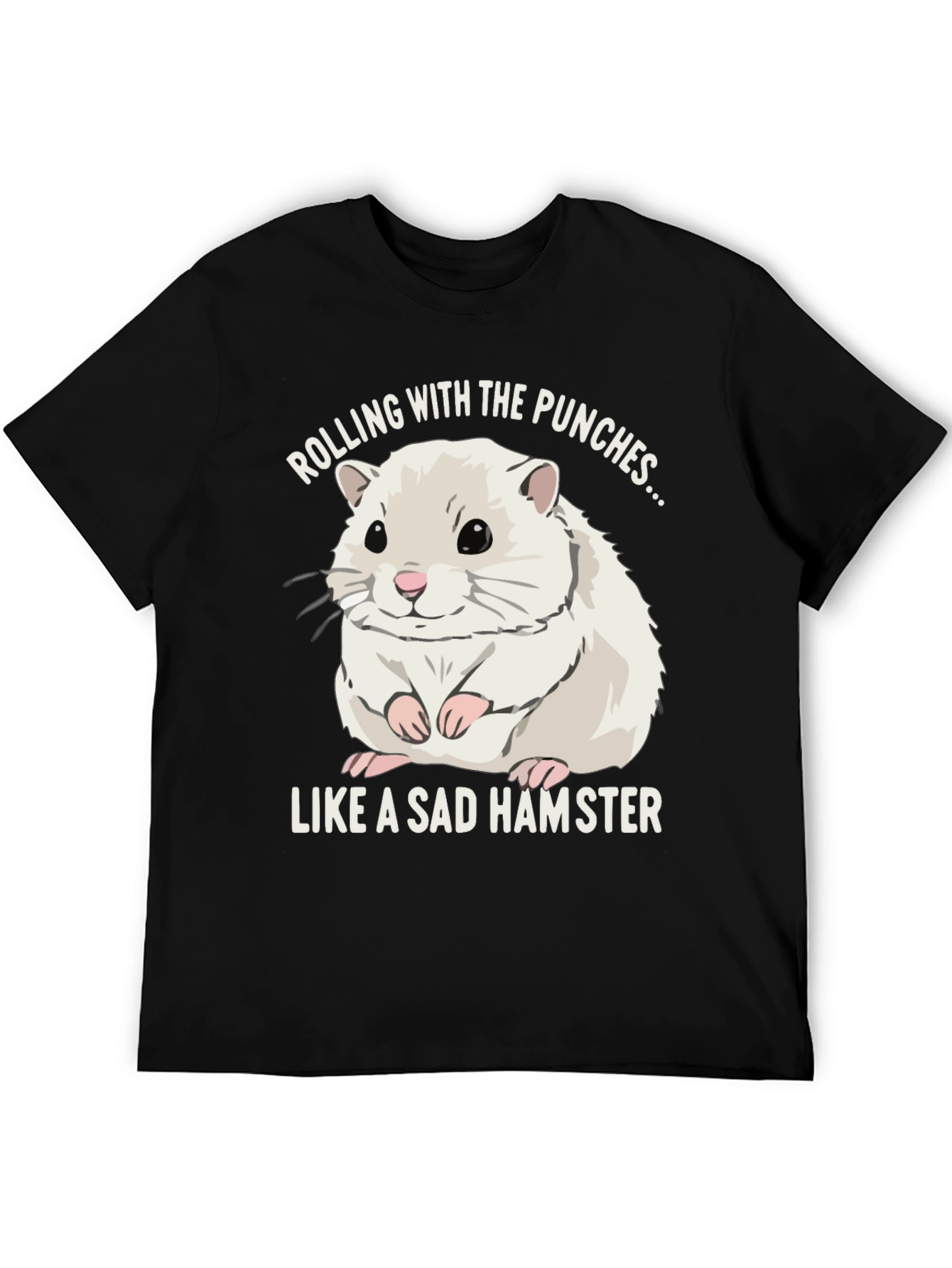 Sad Hamster Graphic T-Shirt - Rolling With The Punches
