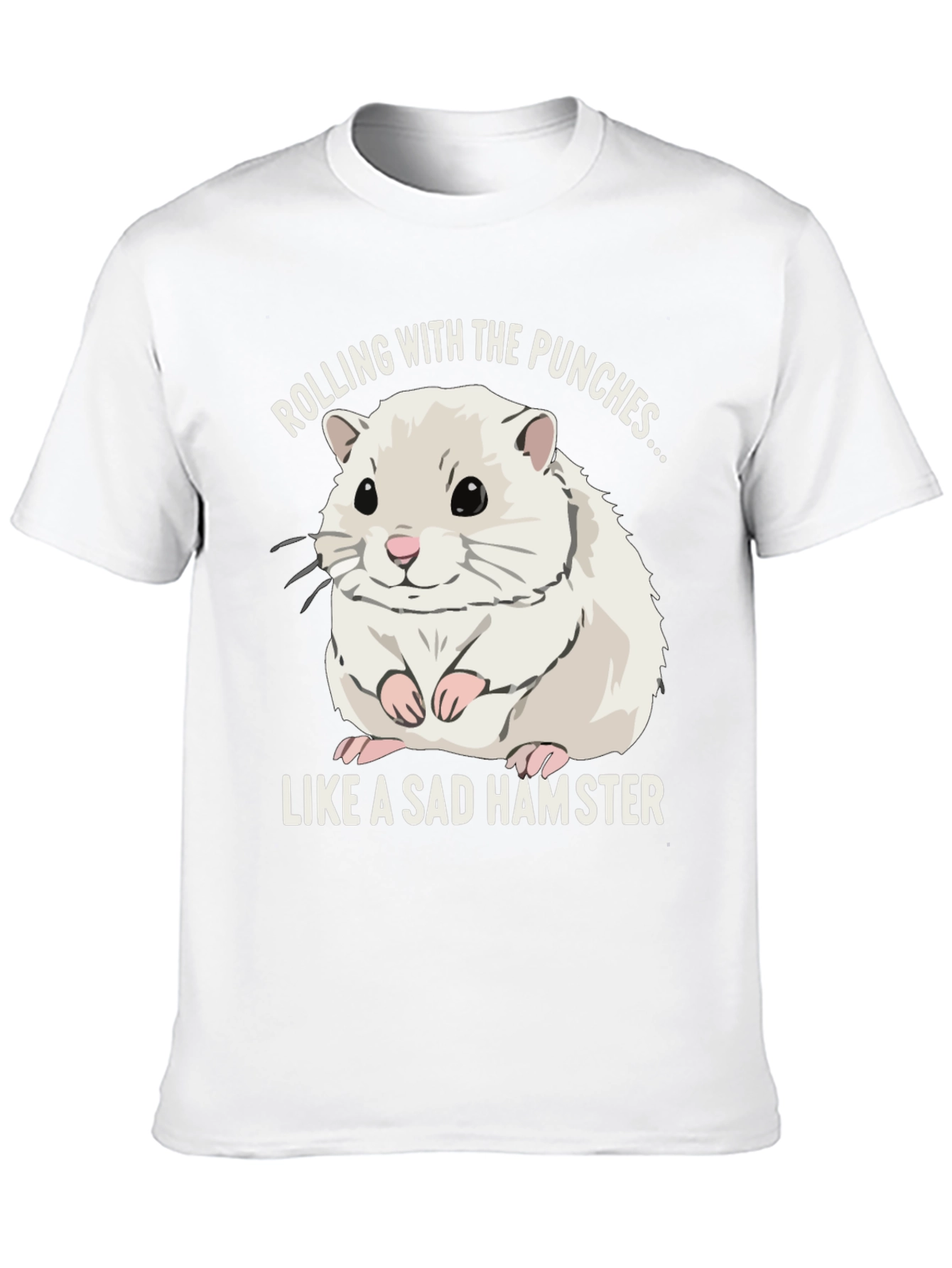 Sad Hamster Graphic T-Shirt - Rolling With The Punches