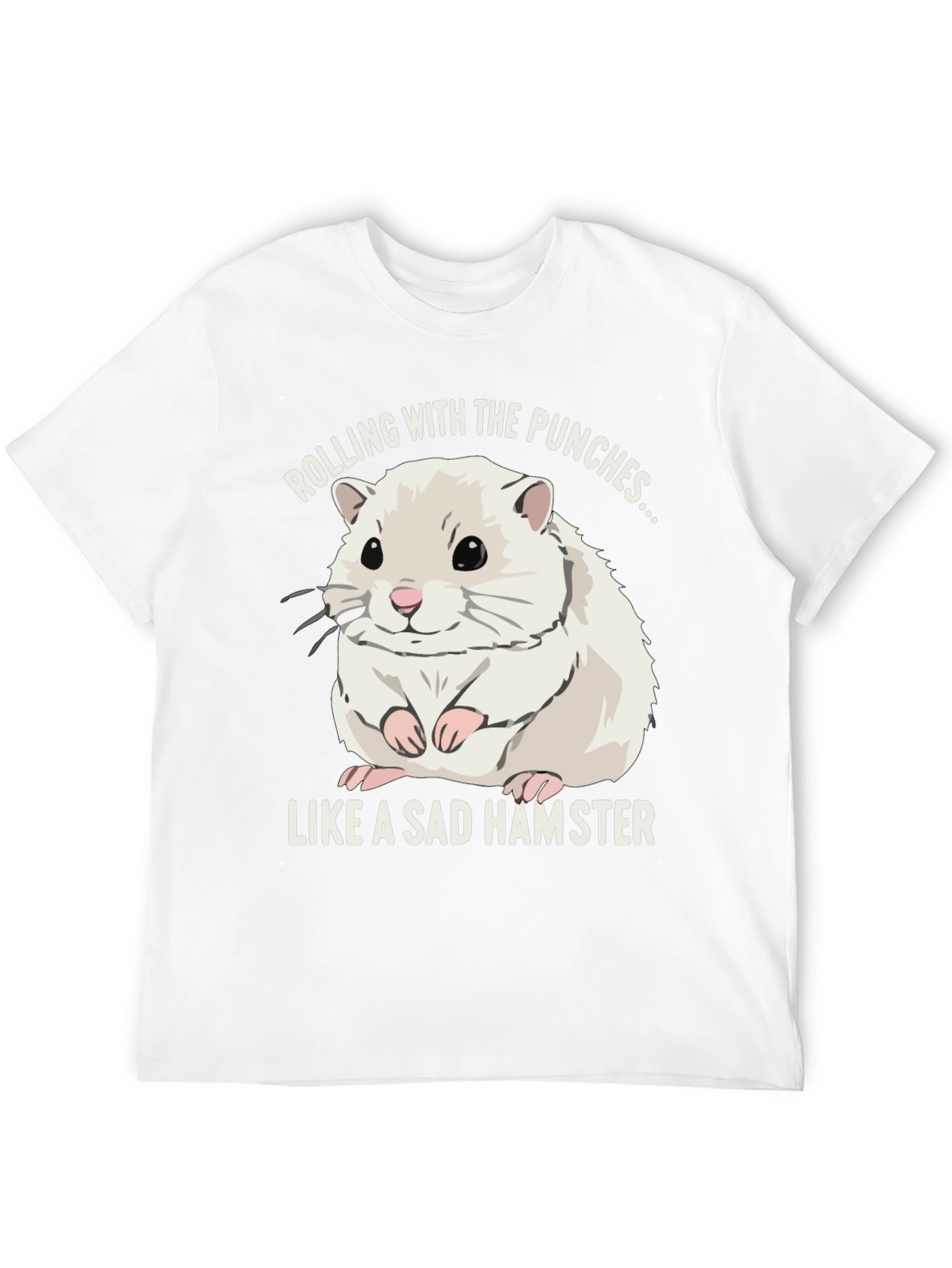 Sad Hamster Graphic T-Shirt - Rolling With The Punches