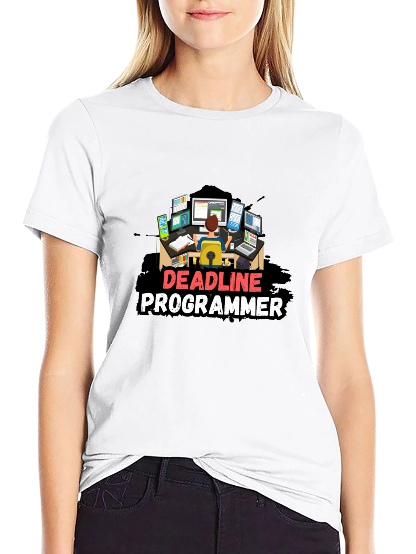 Deadline Programmer Black T-Shirt