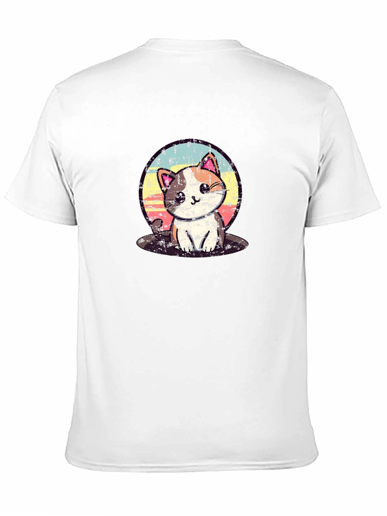 Cute Kitten Graphic Tee - Soft Black Cotton Shirt