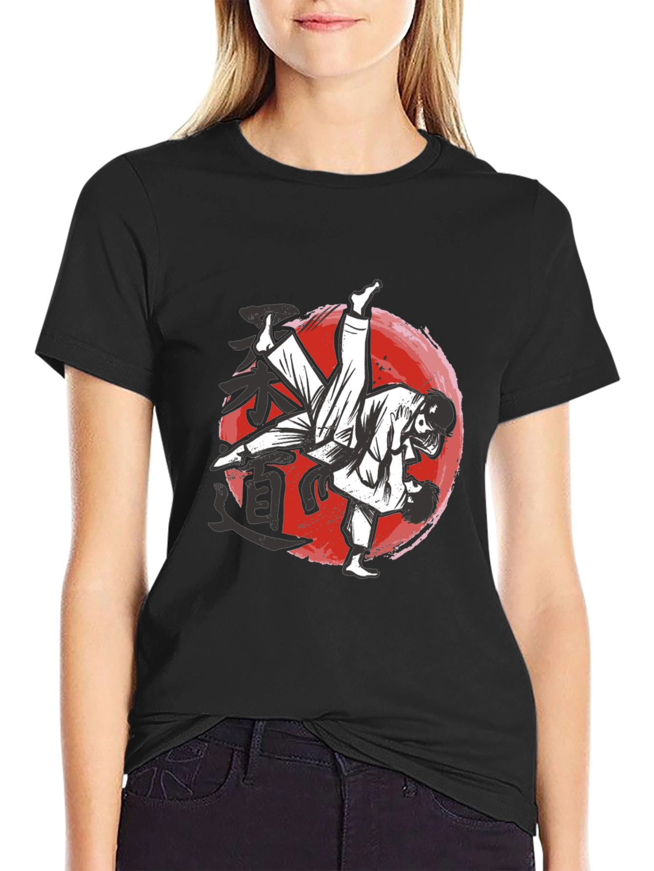 Judo Martial Arts Graphic Black T-Shirt