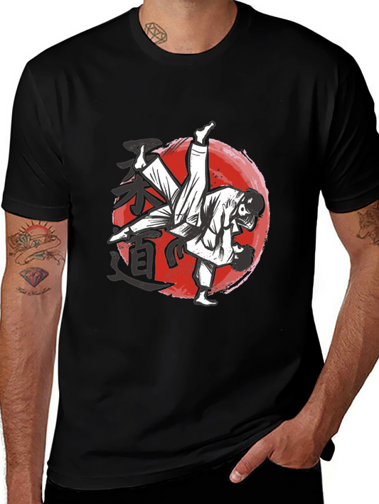 Judo Martial Arts Graphic Black T-Shirt