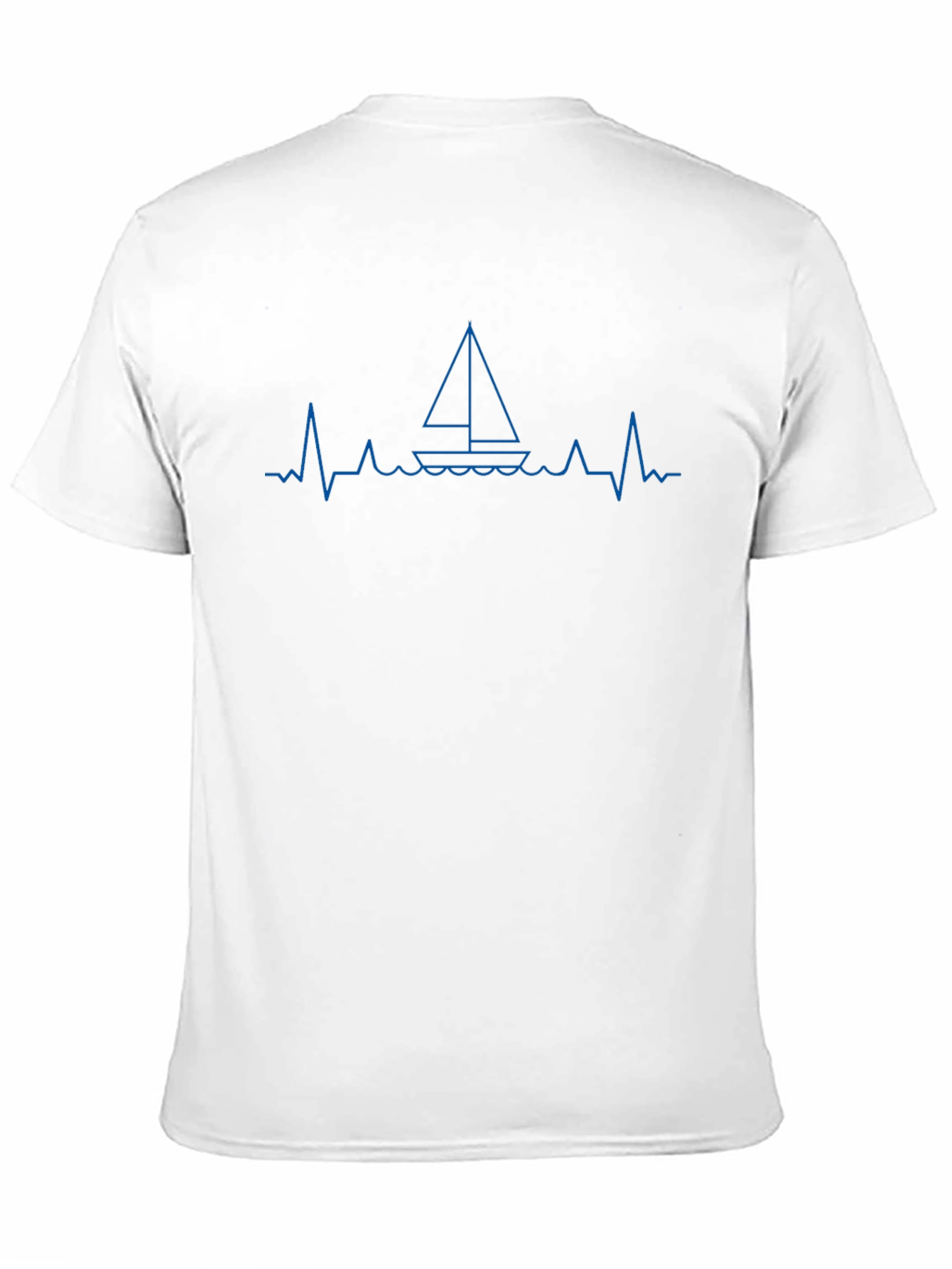 Sailboat Heartbeat Graphic T-Shirt - Nautical Tee