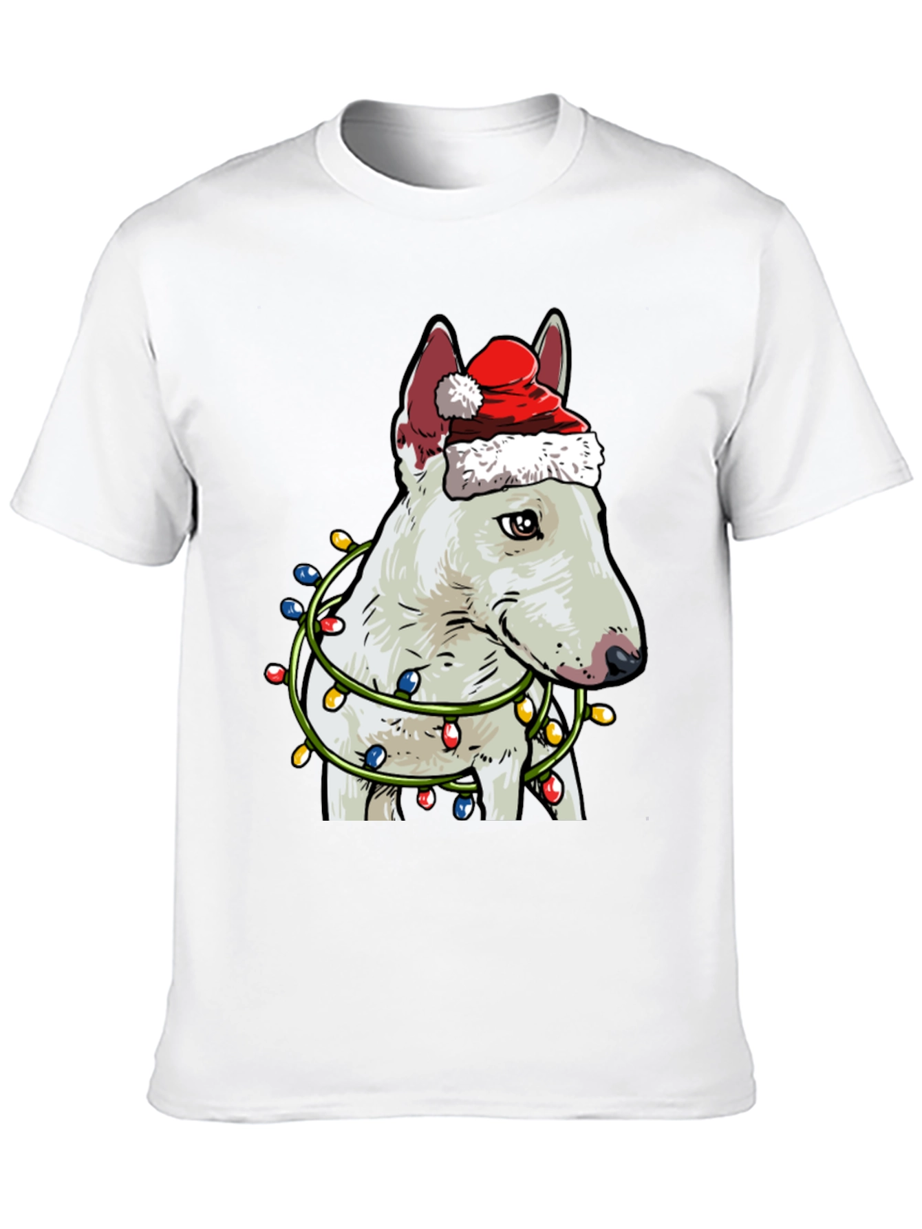 Festive Bull Terrier Christmas T-Shirt