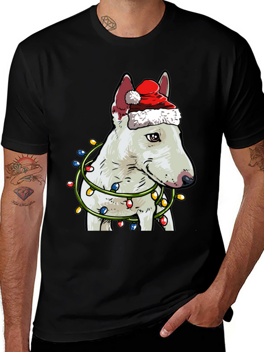 Festive Bull Terrier Christmas T-Shirt