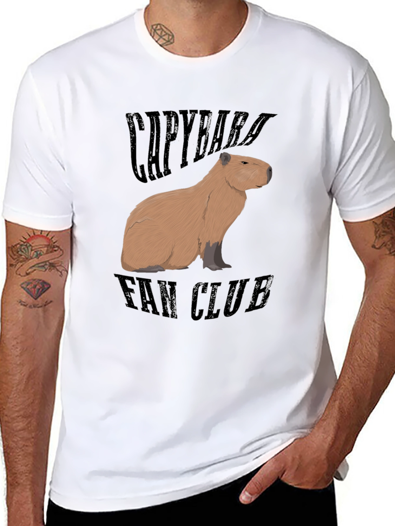 Capybara Fan Club T-Shirt - Unique Graphic Tee