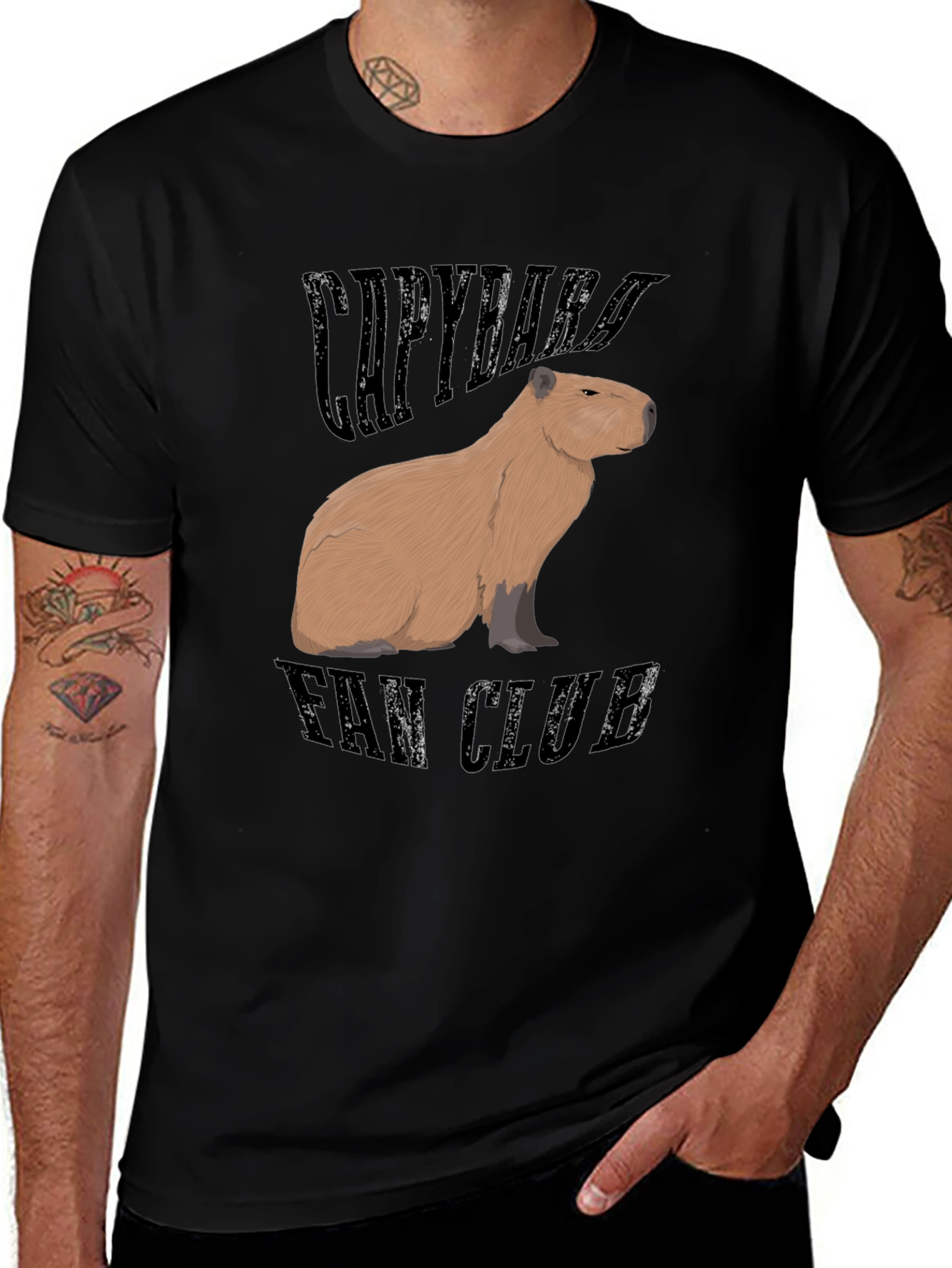 Capybara Fan Club T-Shirt - Unique Graphic Tee