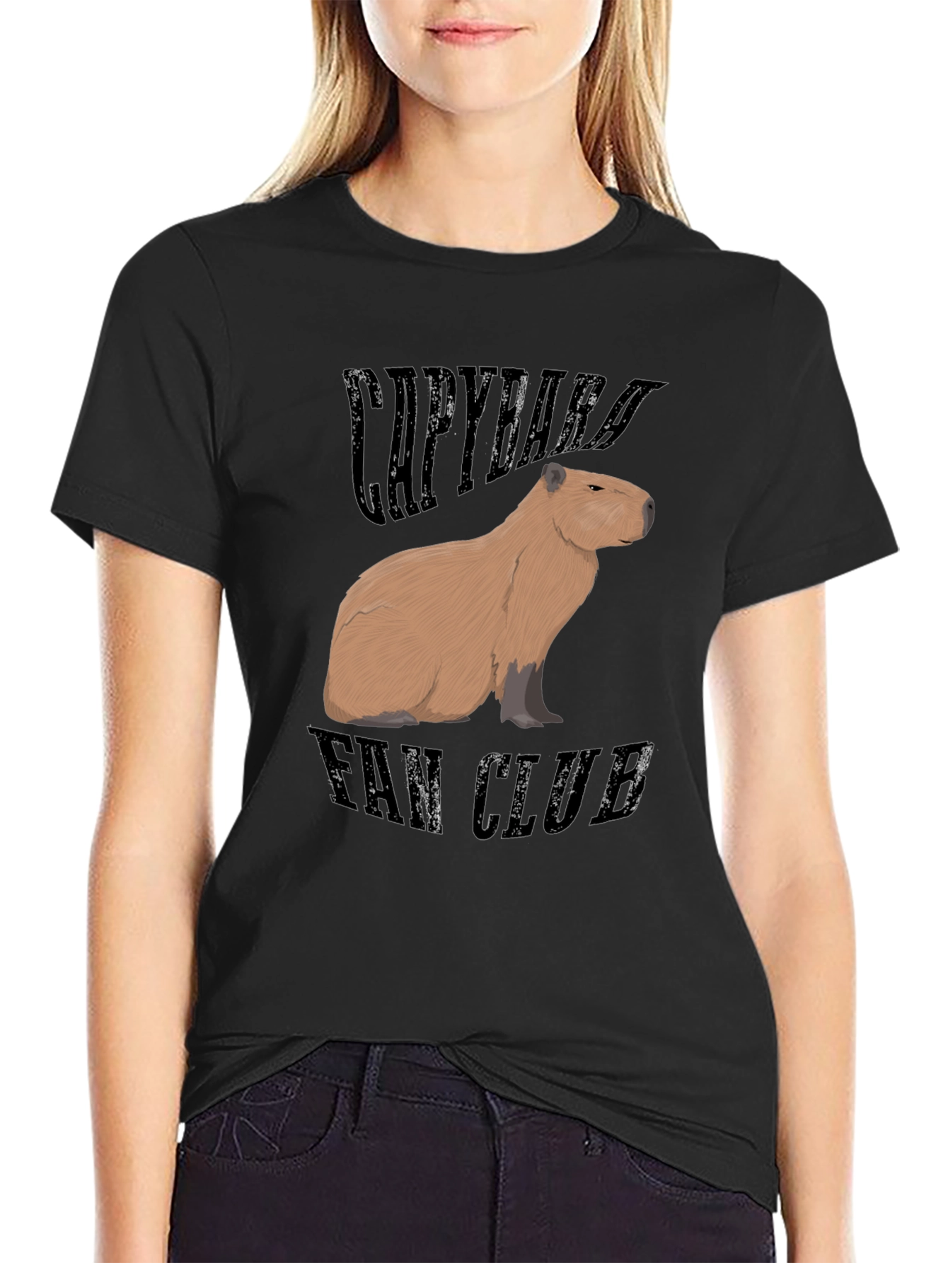 Capybara Fan Club T-Shirt - Unique Graphic Tee