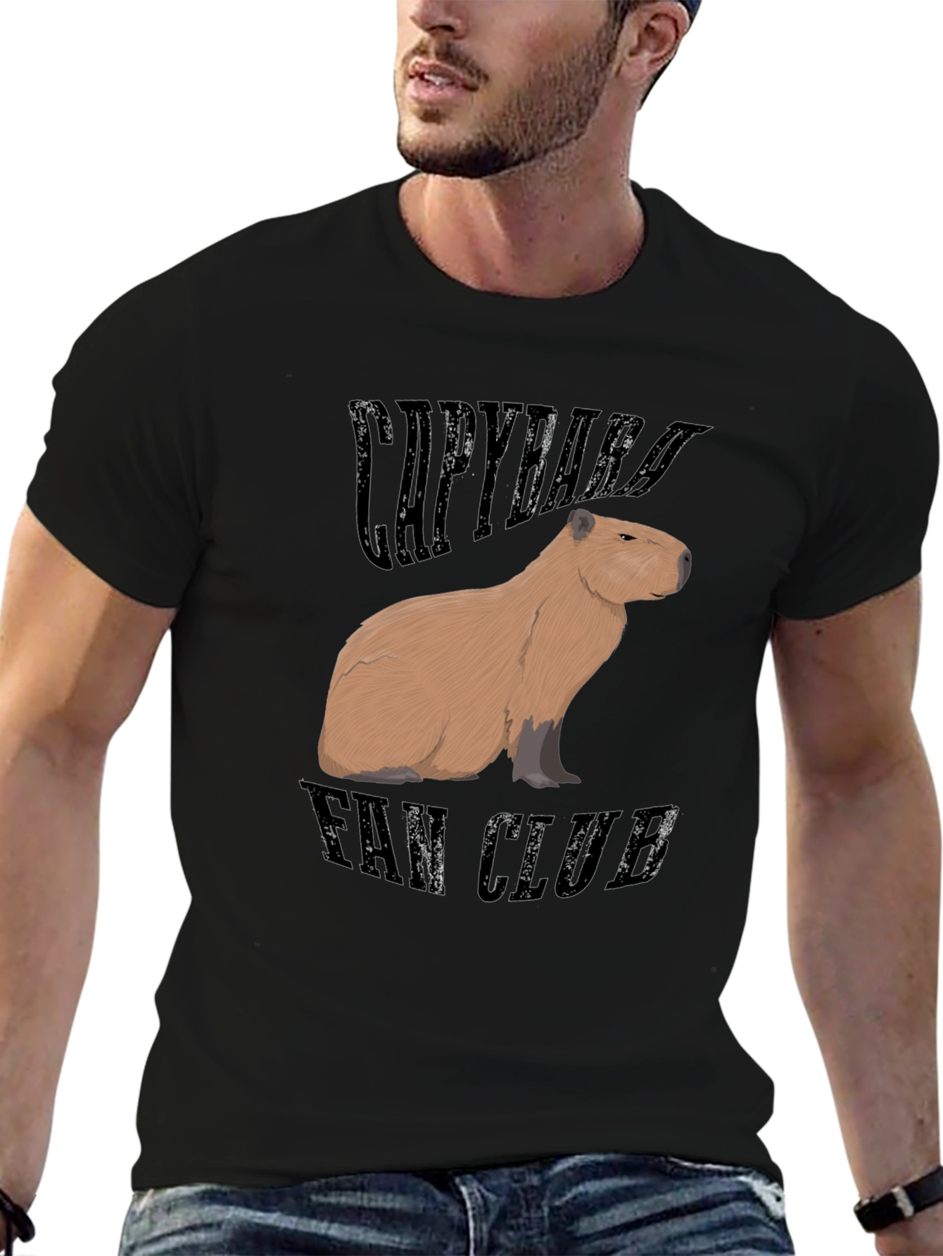 Capybara Fan Club T-Shirt - Unique Graphic Tee