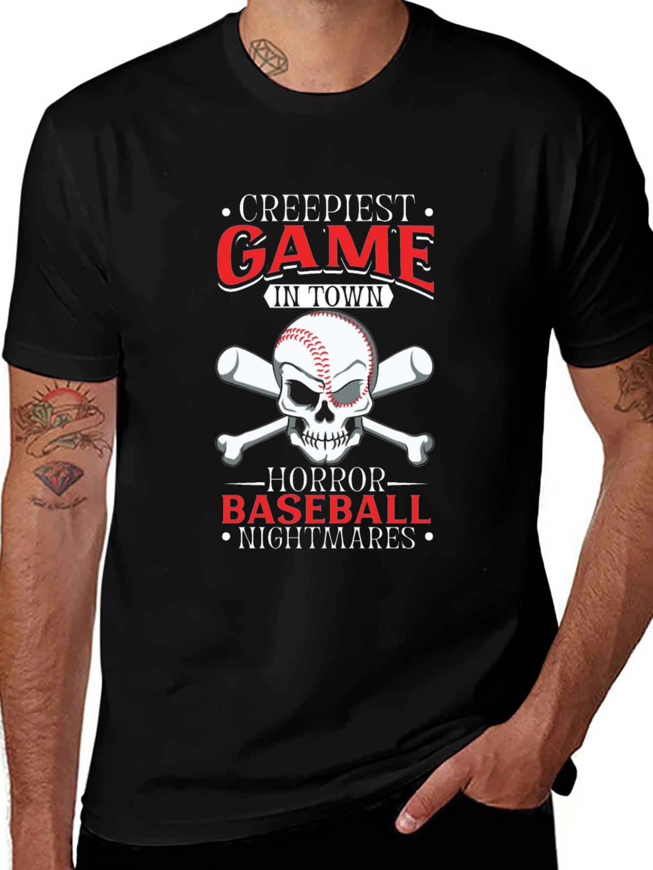 Creepiest Baseball Game T-Shirt: Horror Nightmares