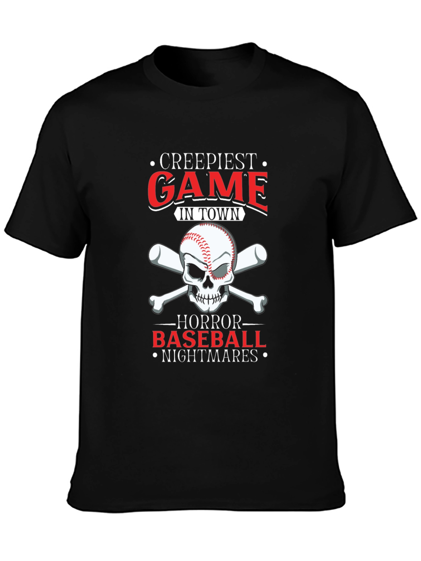 Creepiest Baseball Game T-Shirt: Horror Nightmares
