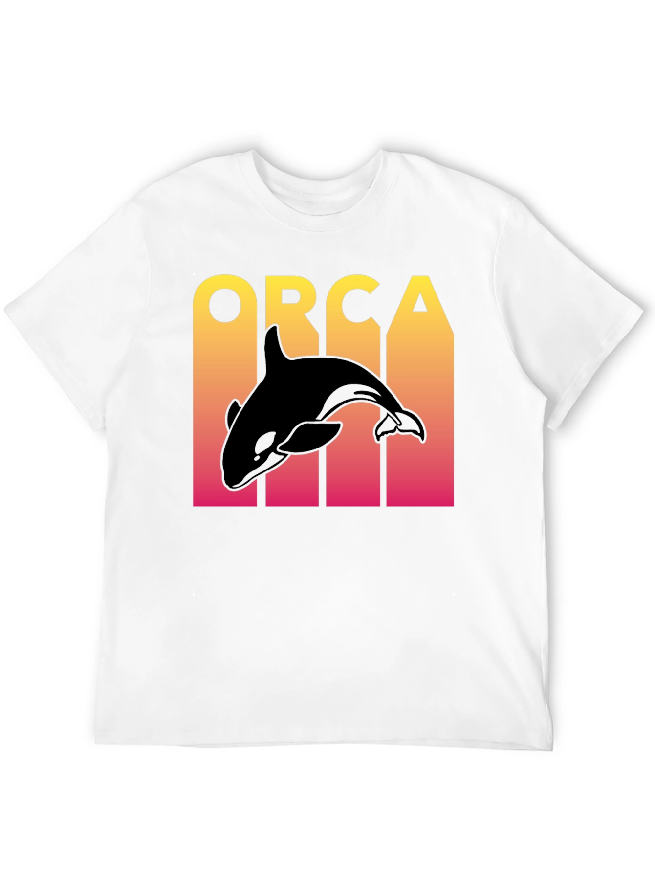Orca Graphic Print Mens Black T-Shirt