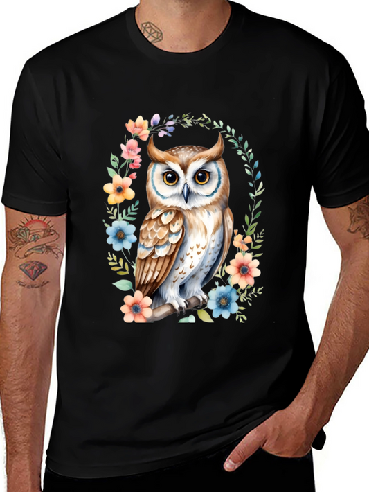 Owl Floral Graphic Tee