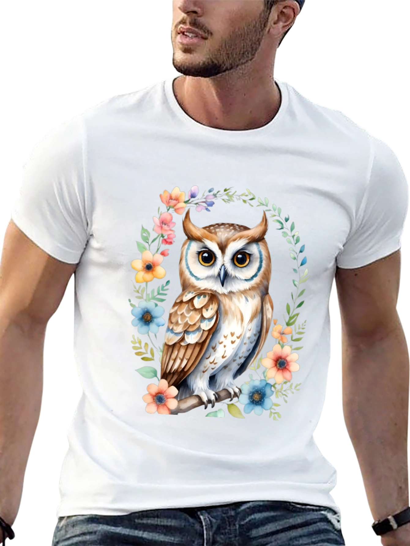 Owl Floral Graphic Tee