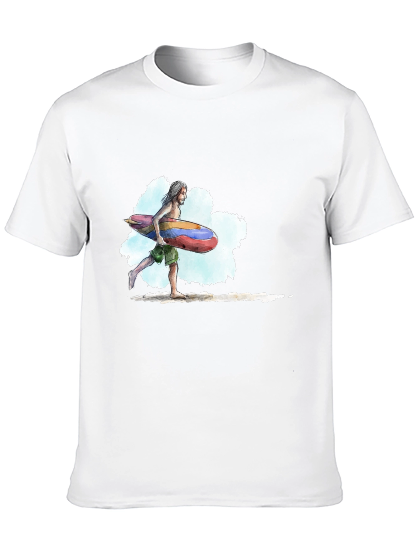Surfer Dude Graphic Black Tee