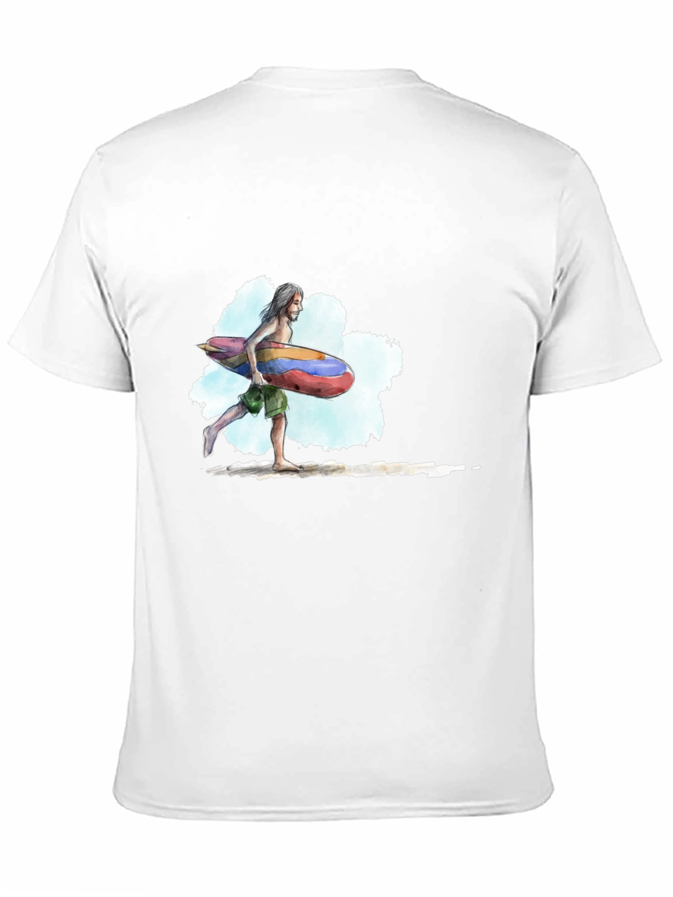 Surfer Dude Graphic Black Tee