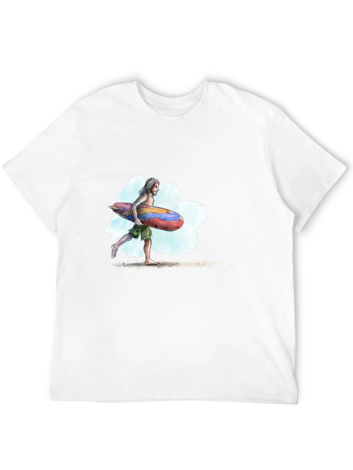 Surfer Dude Graphic Black Tee