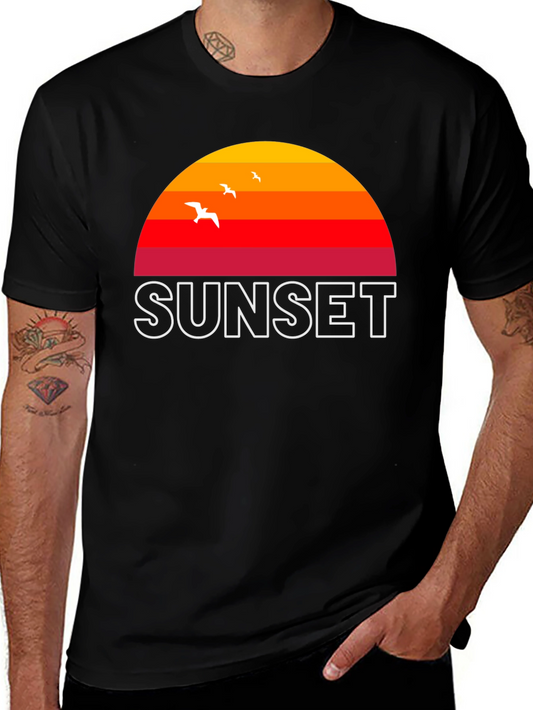 Sunset Graphic T-Shirt - Retro Style Tee