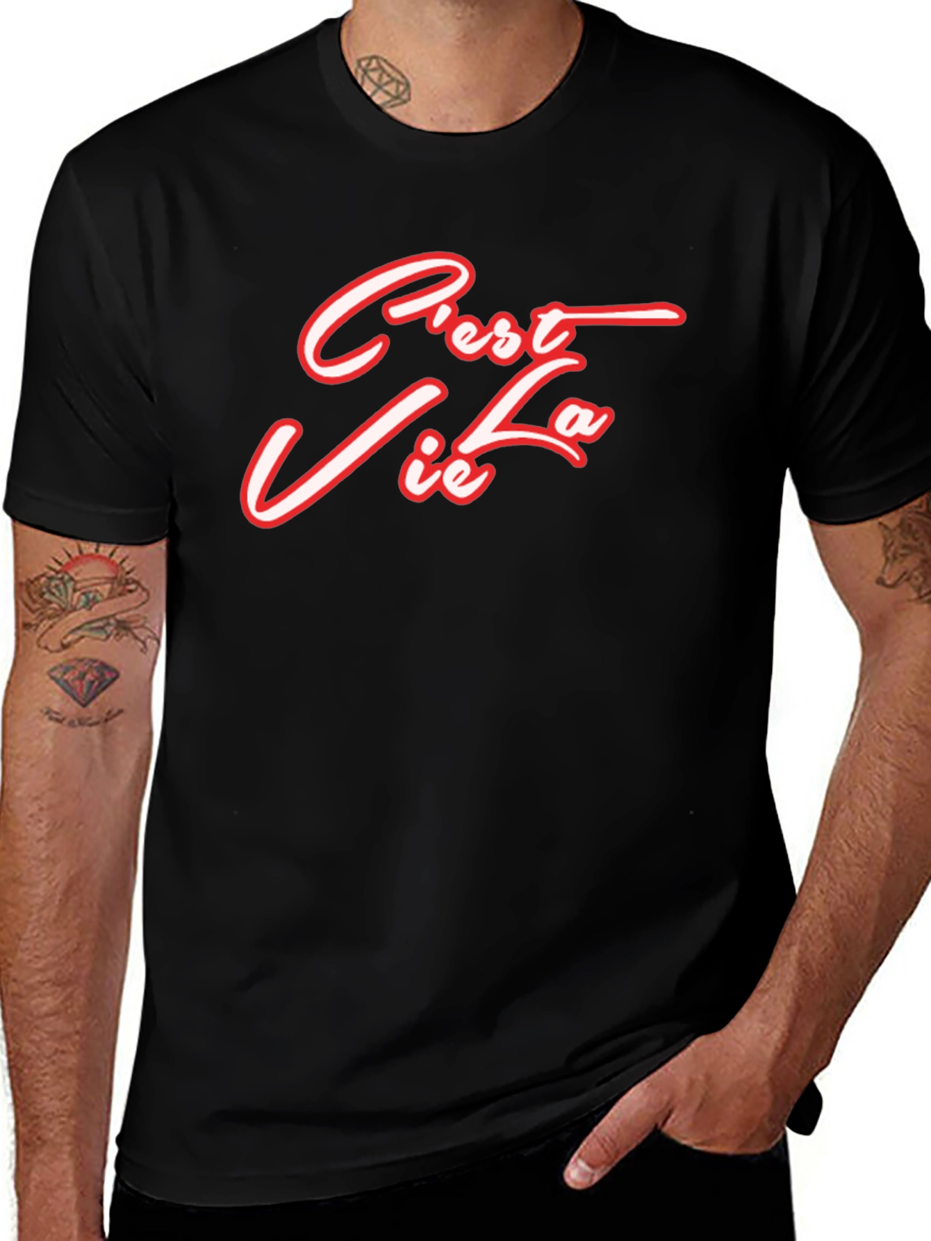 Cest La Vie Graphic Tee - Black