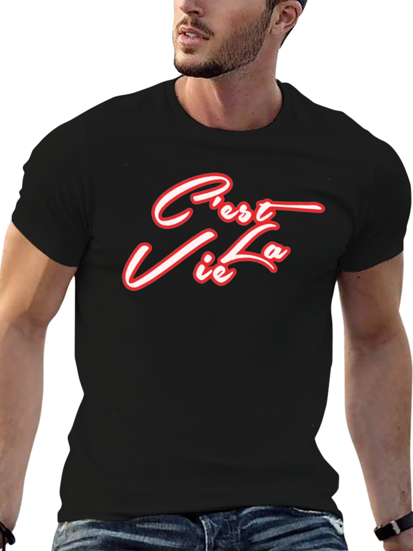 Cest La Vie Graphic Tee - Black