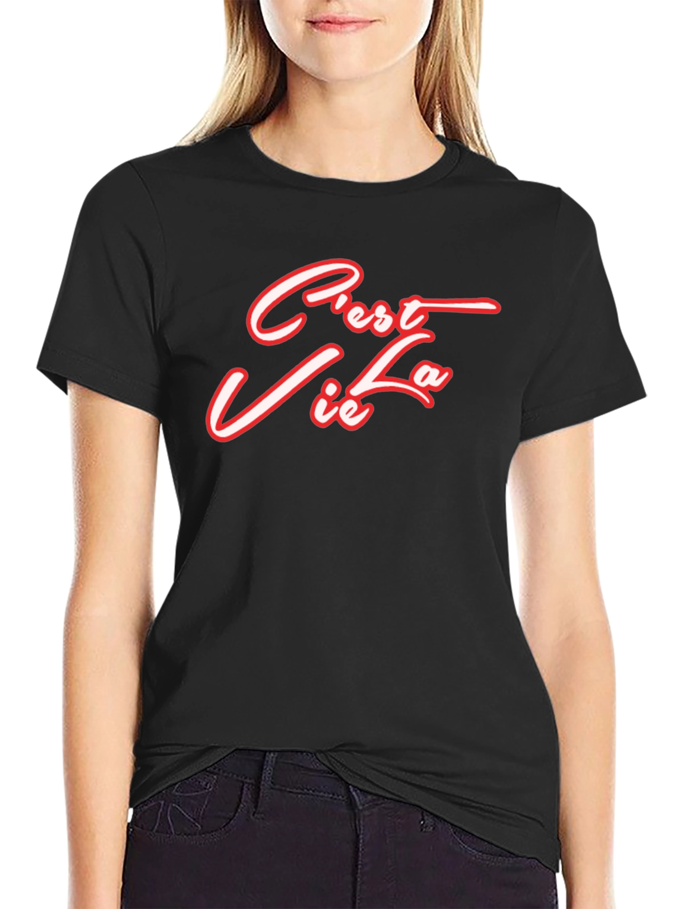 Cest La Vie Graphic Tee - Black