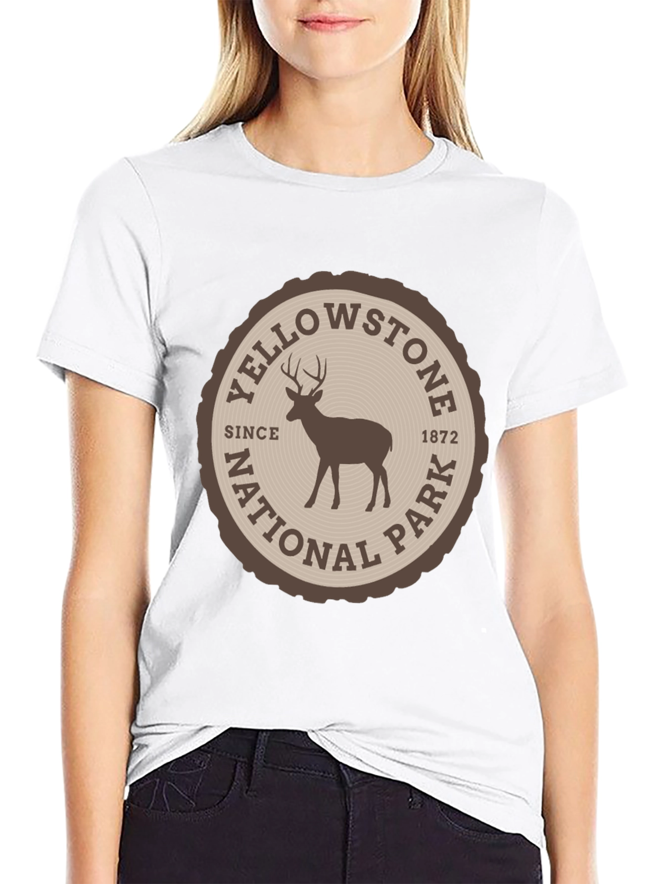 Yellowstone National Park T-Shirt Deer Graphic Tee