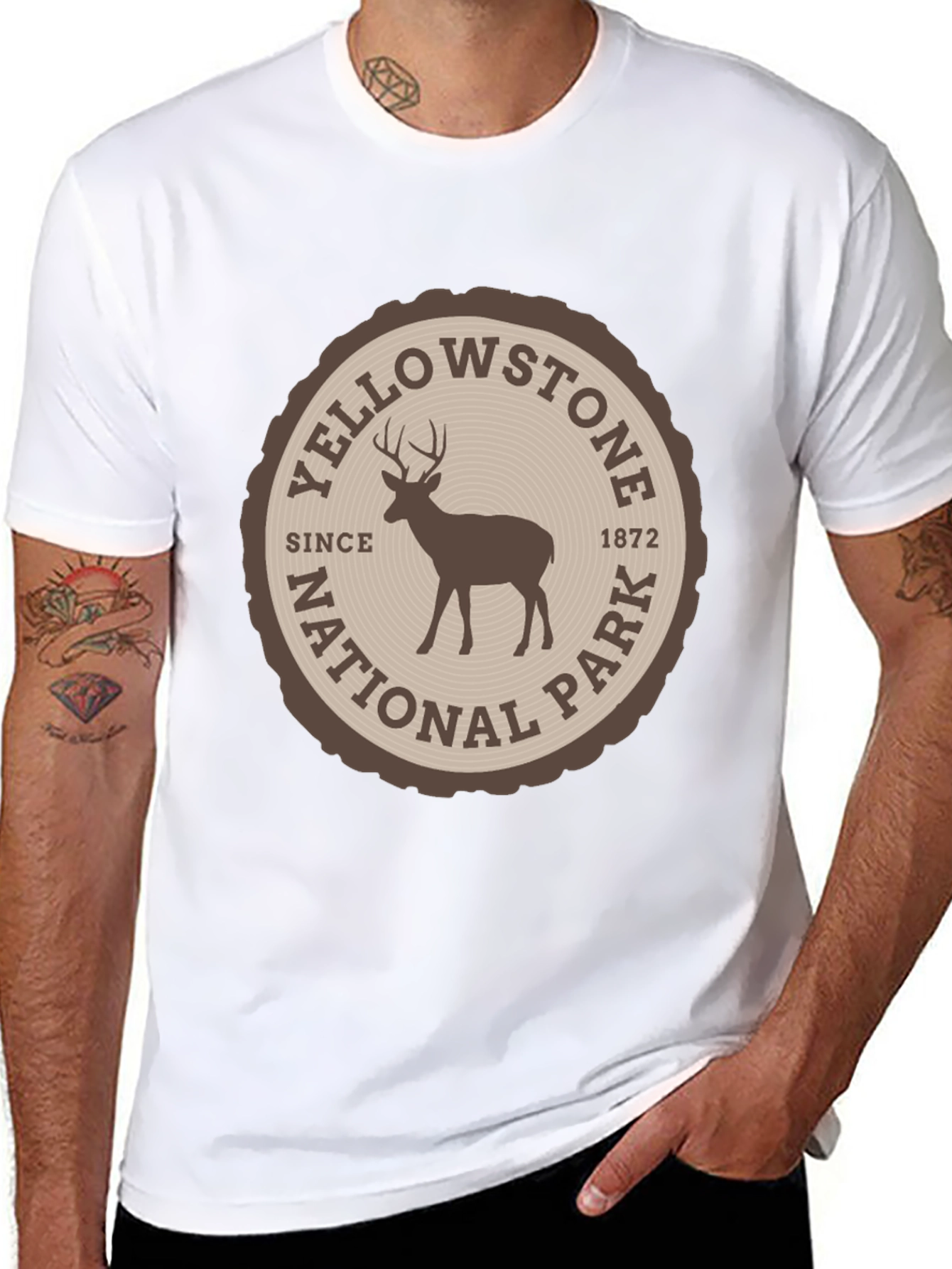 Yellowstone National Park T-Shirt Deer Graphic Tee