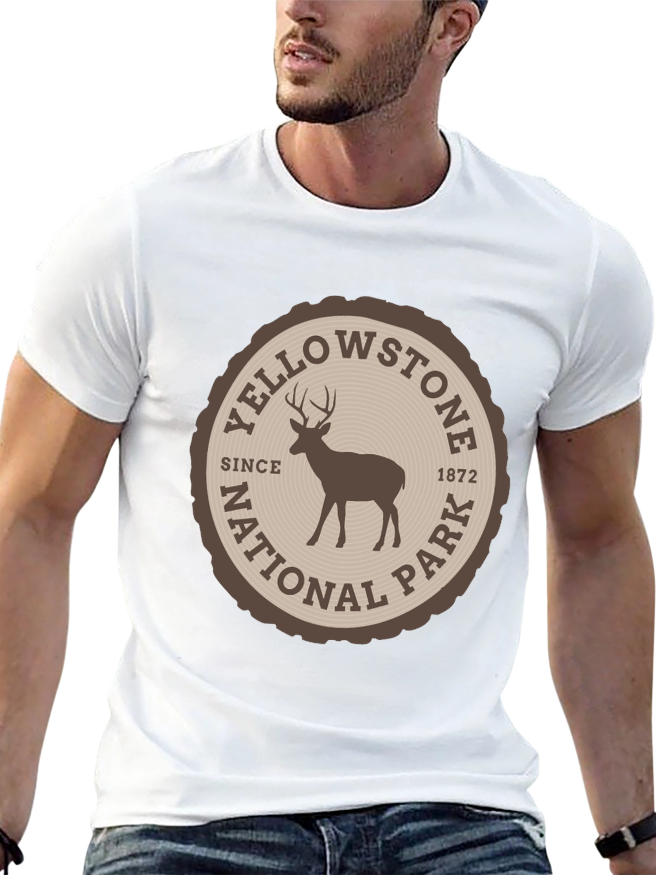 Yellowstone National Park T-Shirt Deer Graphic Tee
