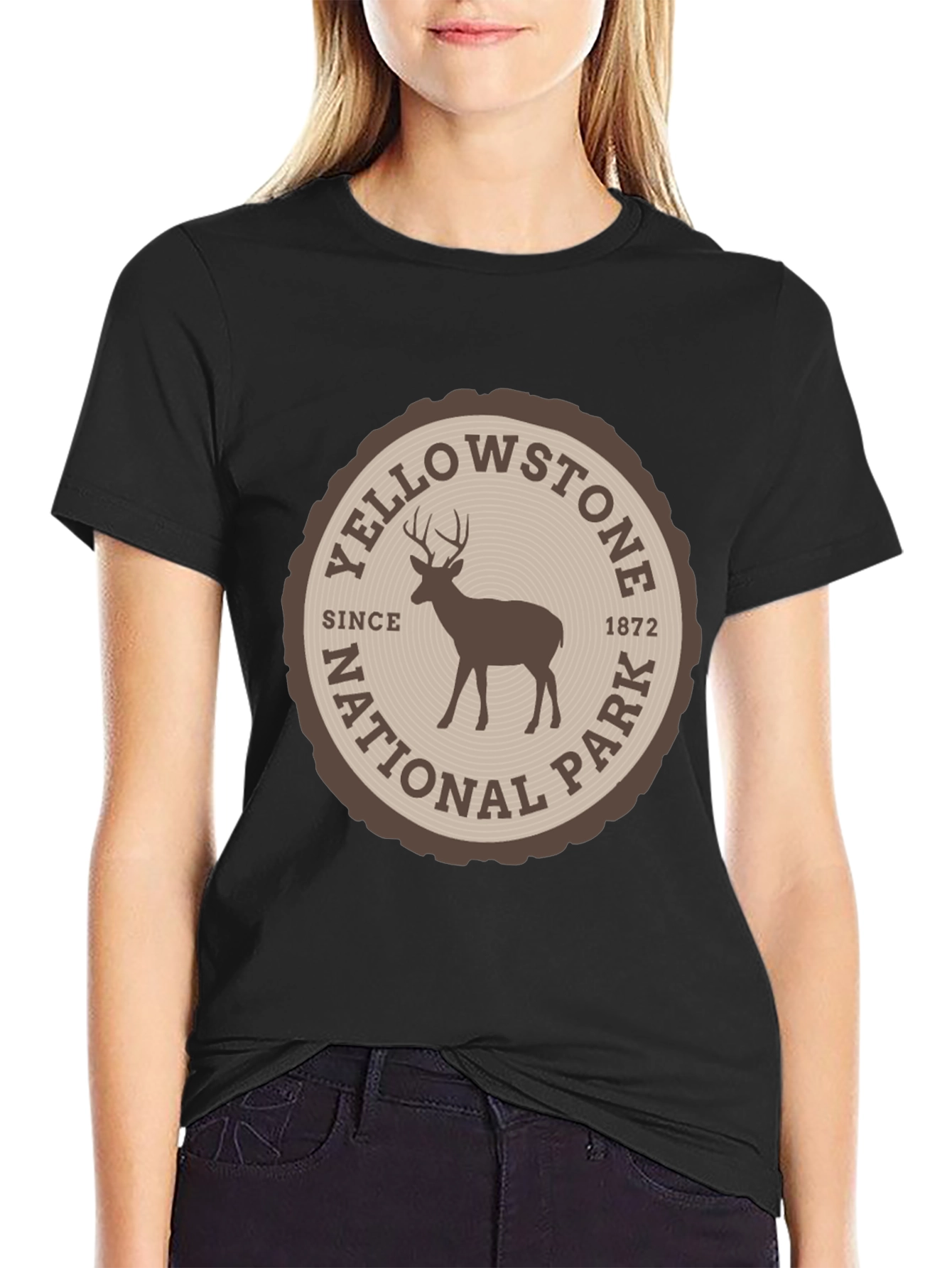 Yellowstone National Park T-Shirt Deer Graphic Tee