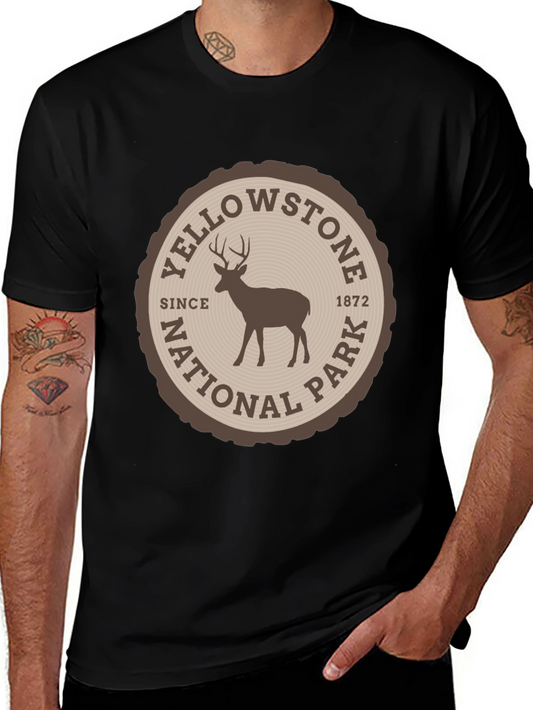 Yellowstone National Park T-Shirt Deer Graphic Tee