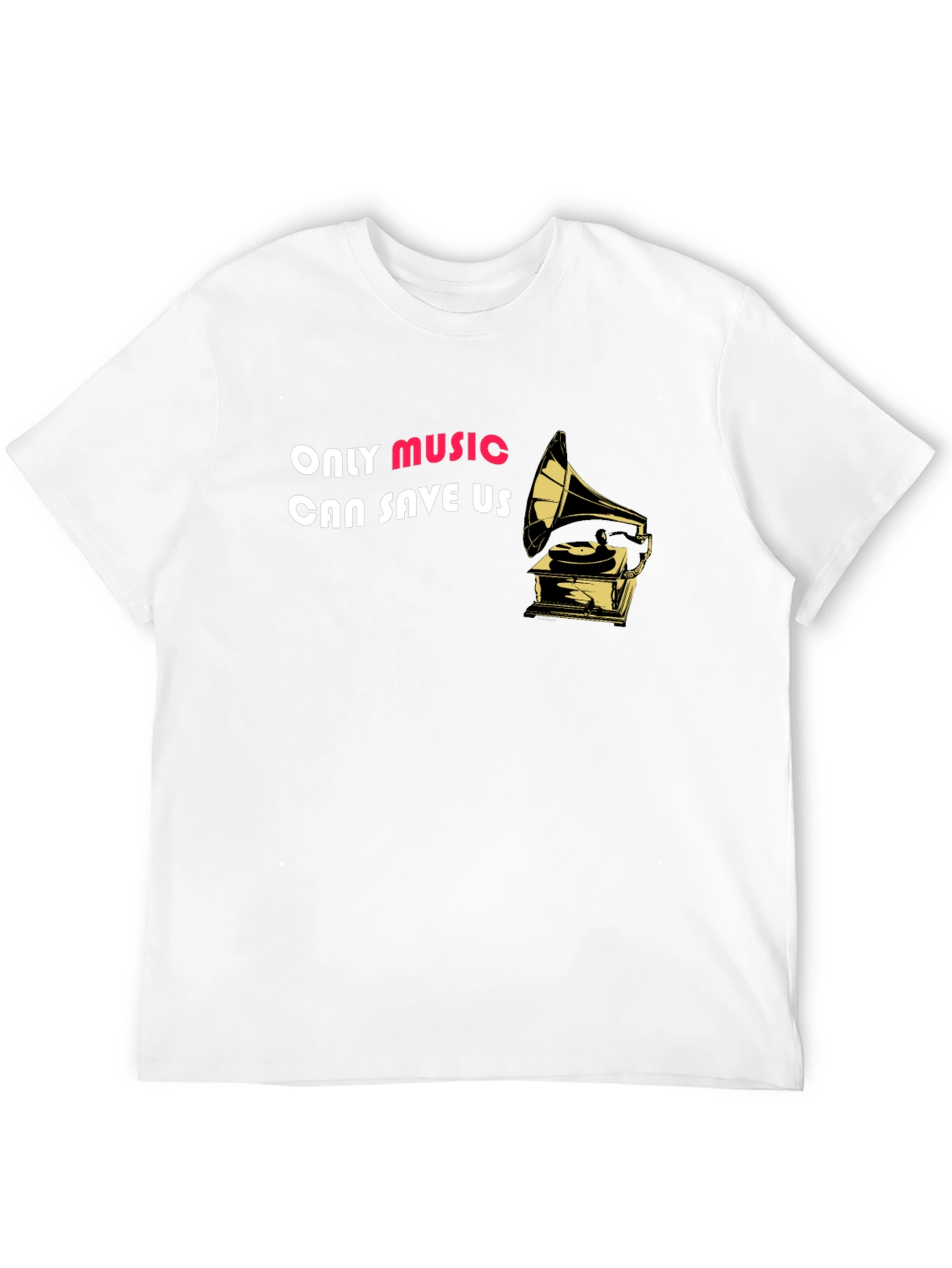 Music Saves Black Graphic Tee