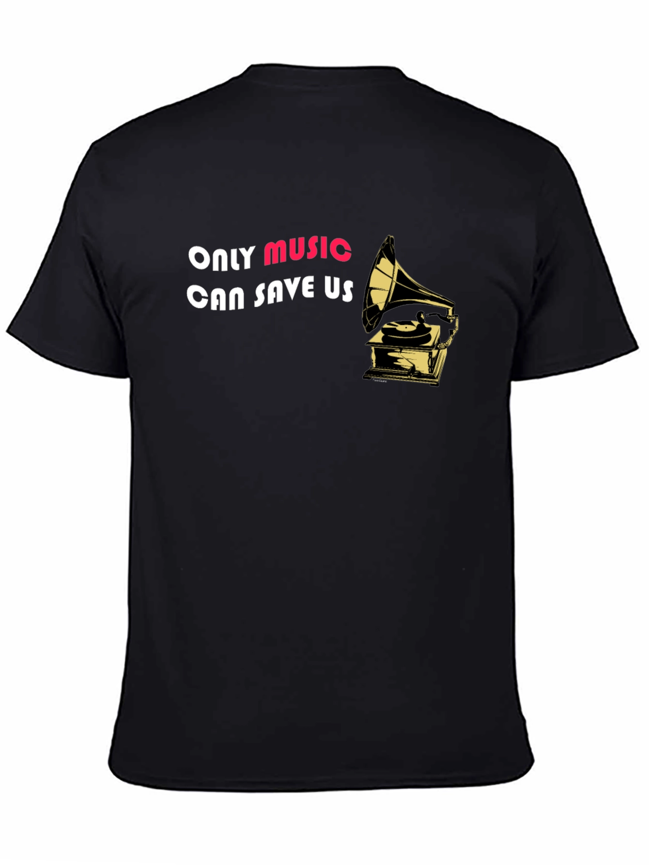 Music Saves Black Graphic Tee