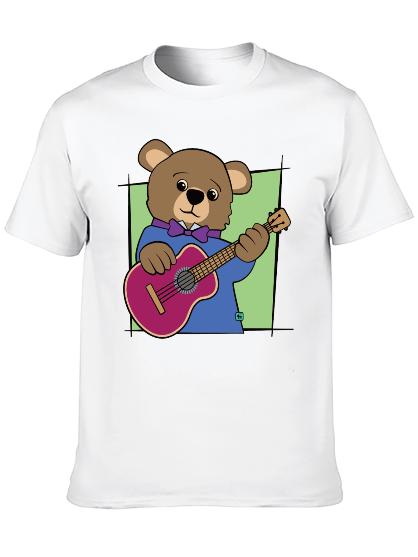 Bear Playing Guitar Graphic Tee - Cool Musician T-Shirt