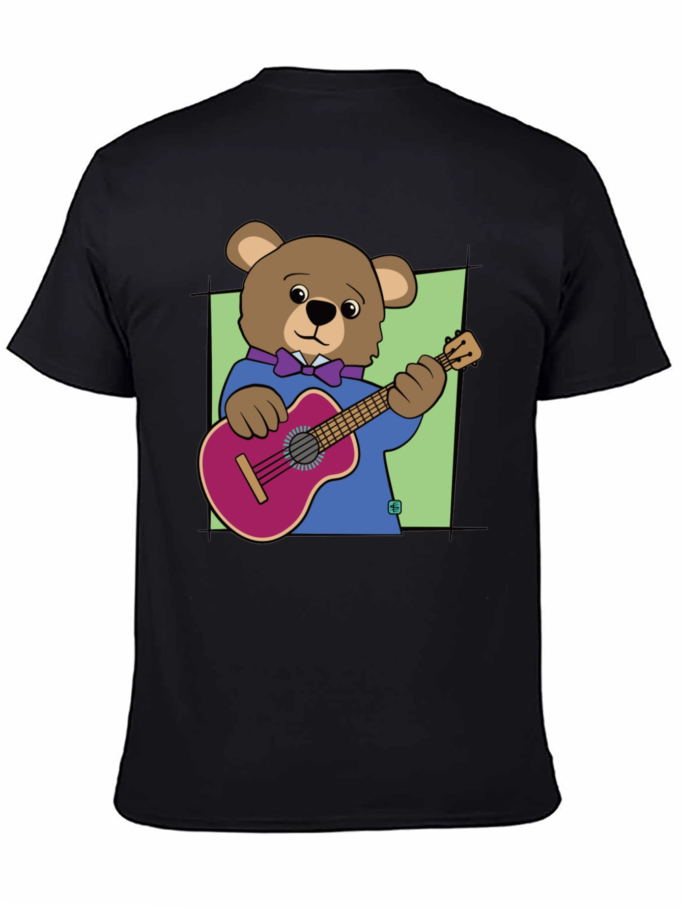 Bear Playing Guitar Graphic Tee - Cool Musician T-Shirt