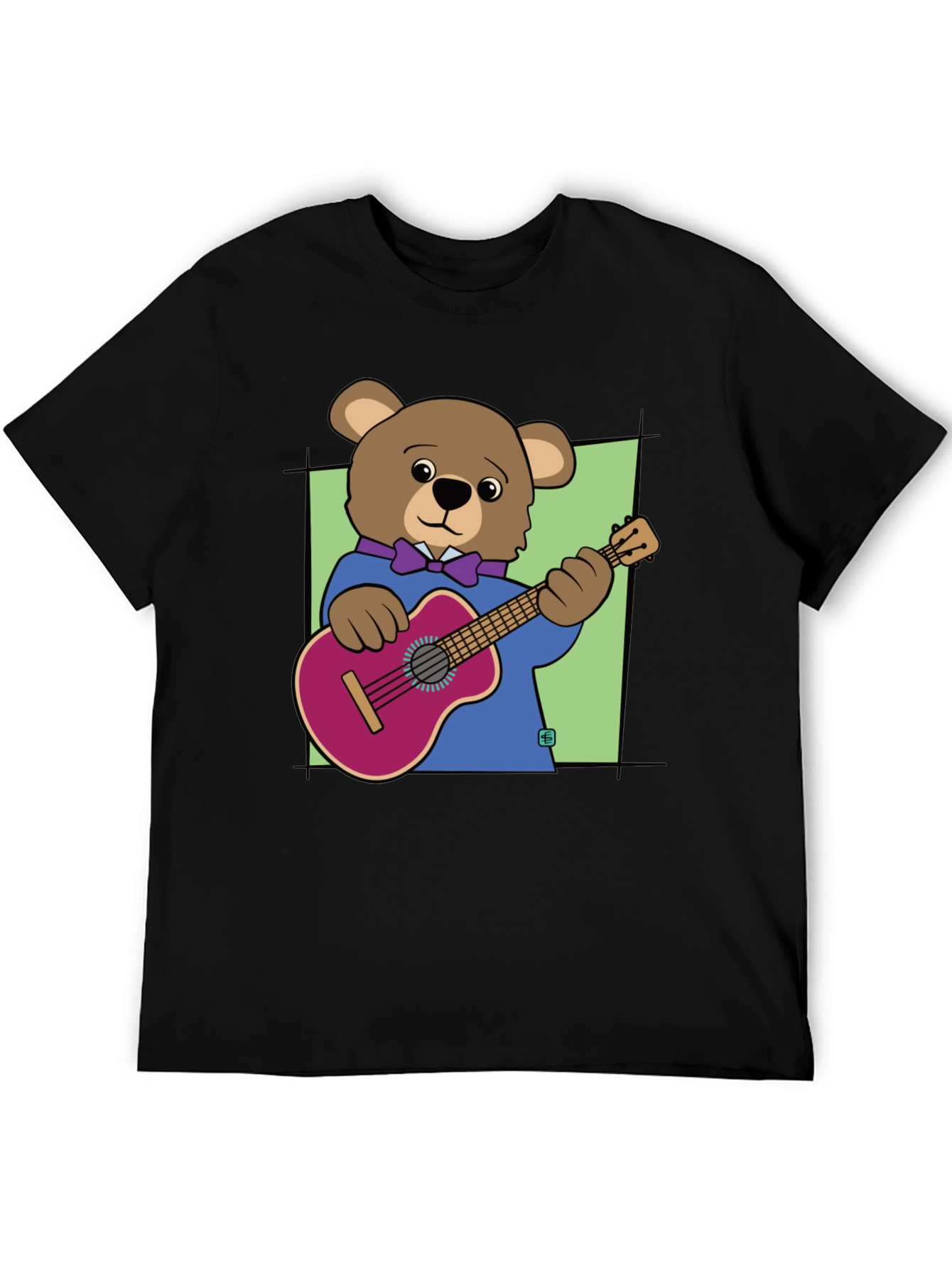 Bear Playing Guitar Graphic Tee - Cool Musician T-Shirt
