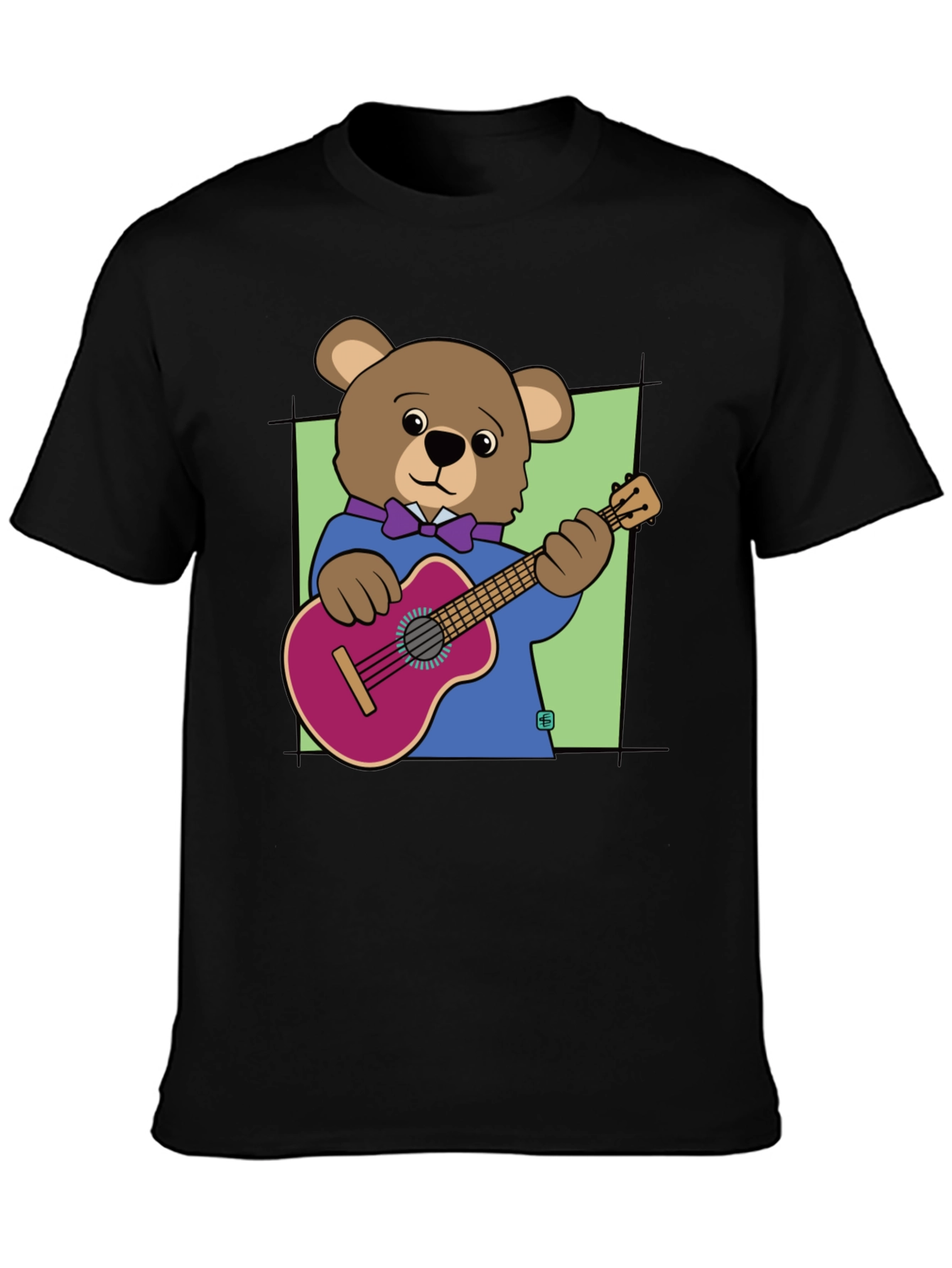 Bear Playing Guitar Graphic Tee - Cool Musician T-Shirt