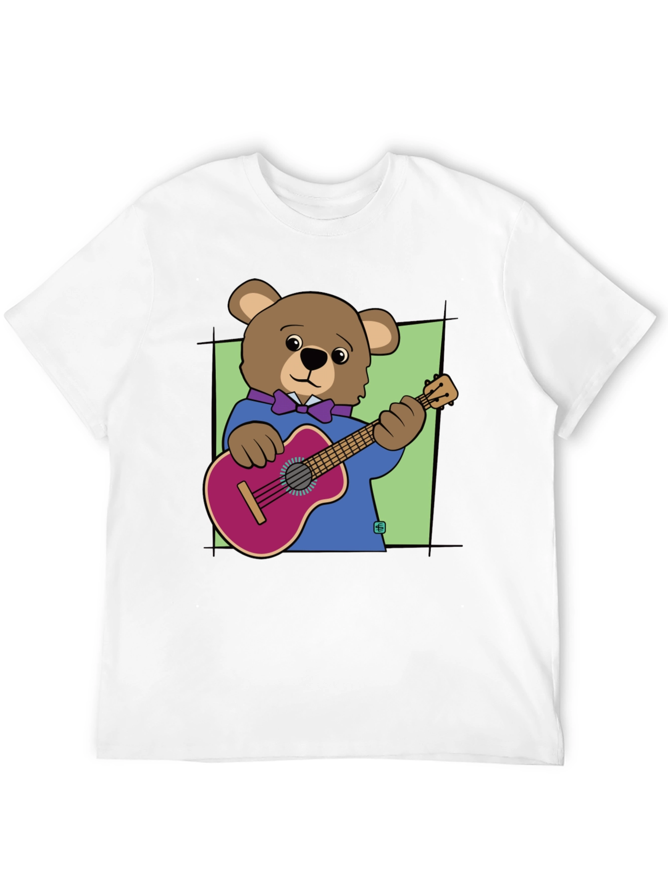 Bear Playing Guitar Graphic Tee - Cool Musician T-Shirt