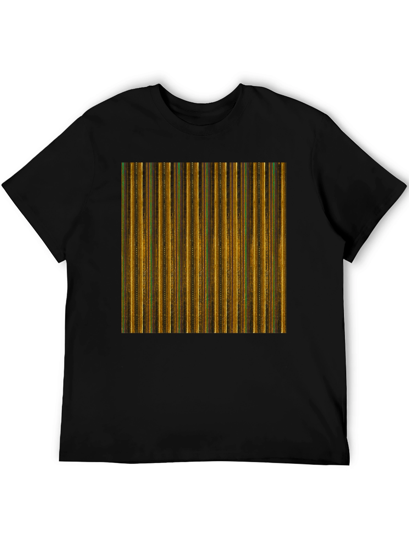 Retro Stripe Pattern T-Shirt - Unique Design