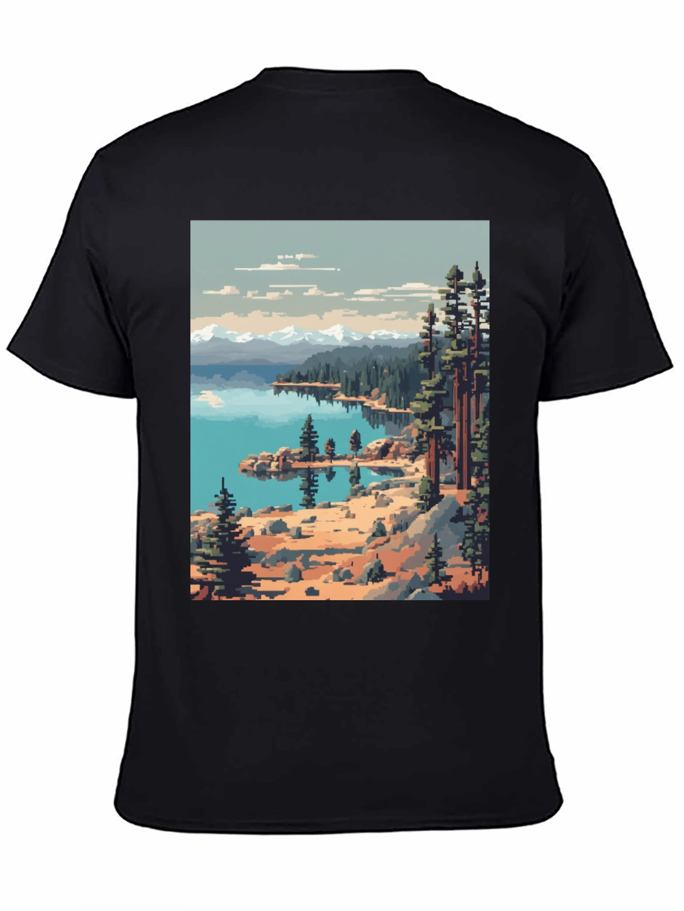 Pixel Art Nature Scene Graphic Tee