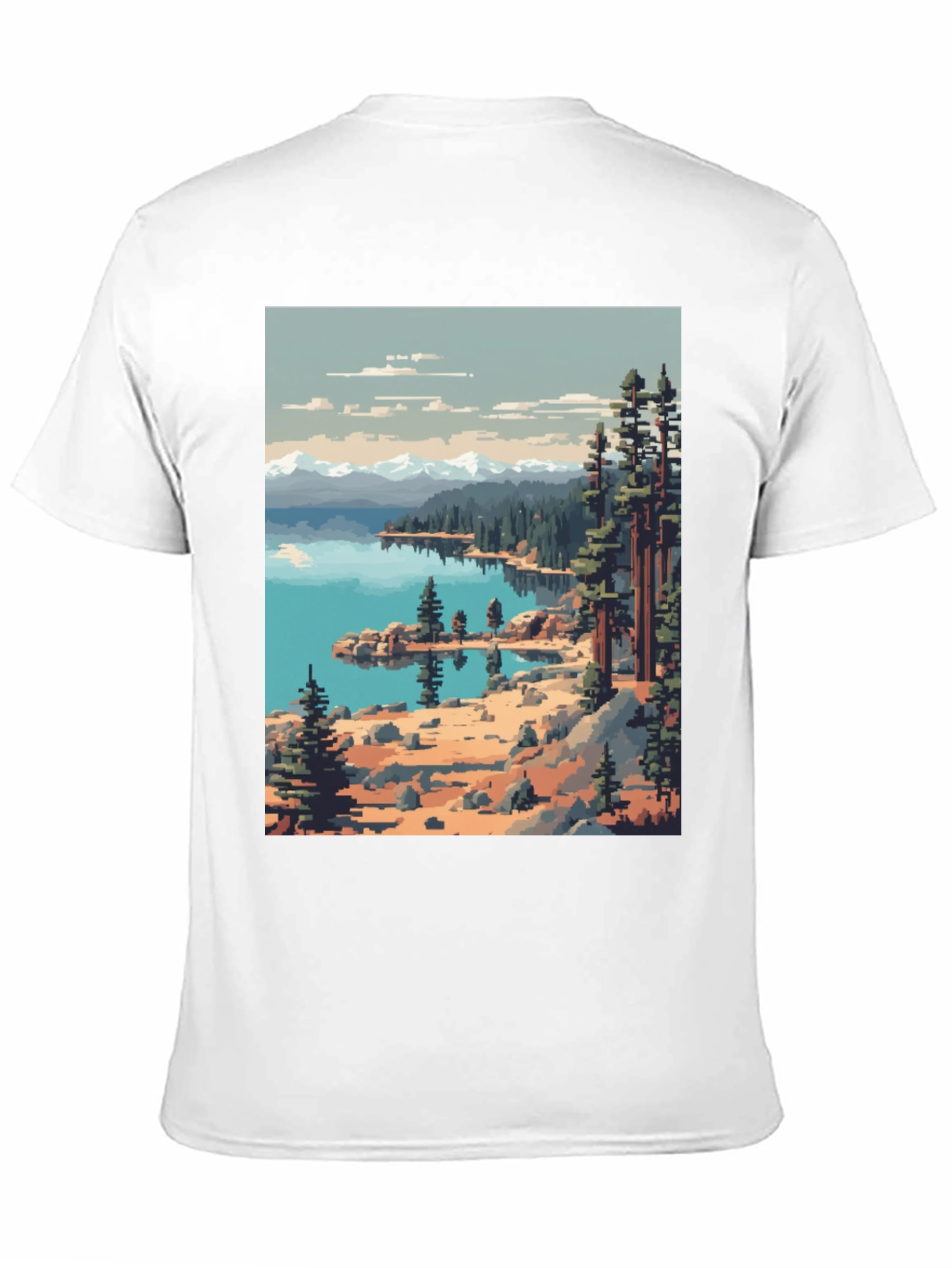 Pixel Art Nature Scene Graphic Tee