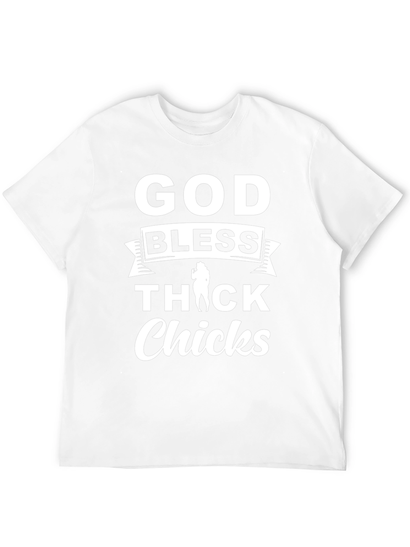 God Bless Thick Chicks Black T-Shirt