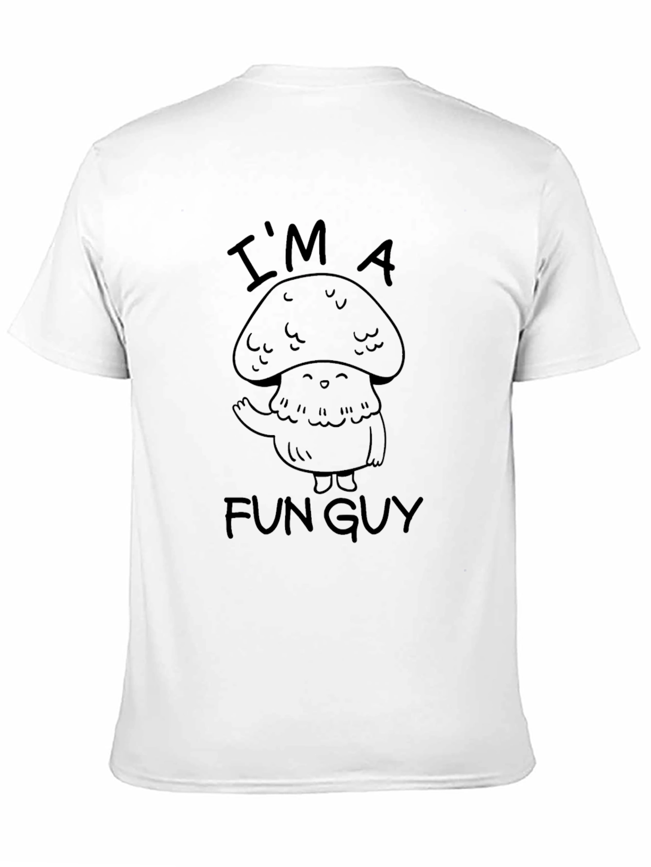Fun Guy Mushroom Graphic Tee - Black