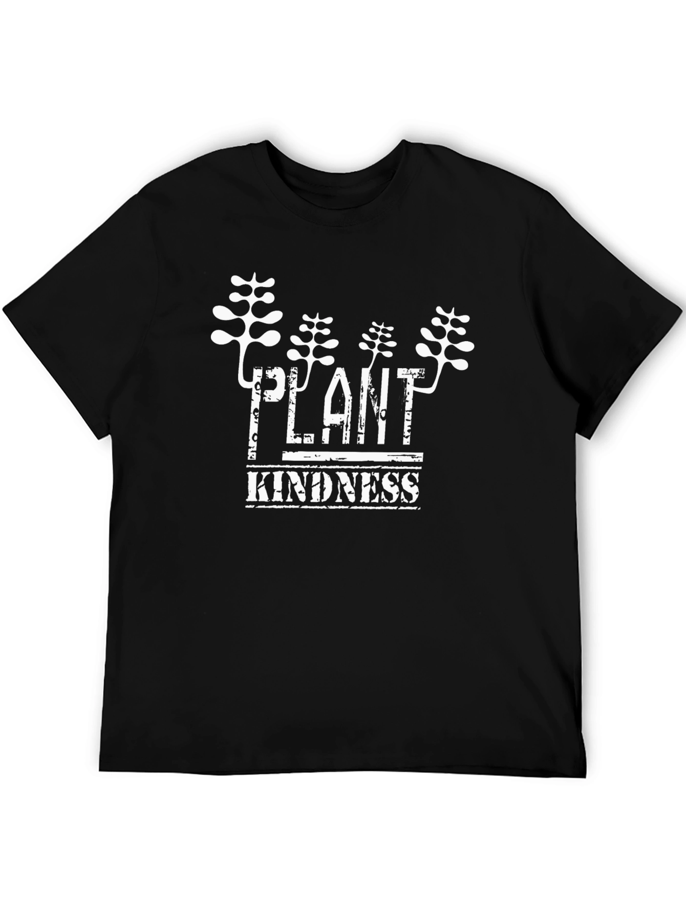 Plant Kindness Graphic T-Shirt - Black Cotton Tee
